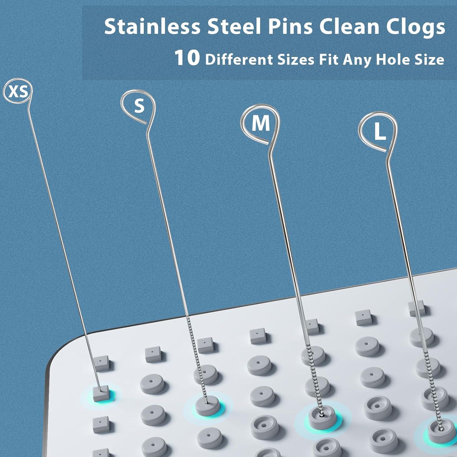 Limpiador de Cabezal de Ducha Lumkew - Cepillo y Raspador Azul