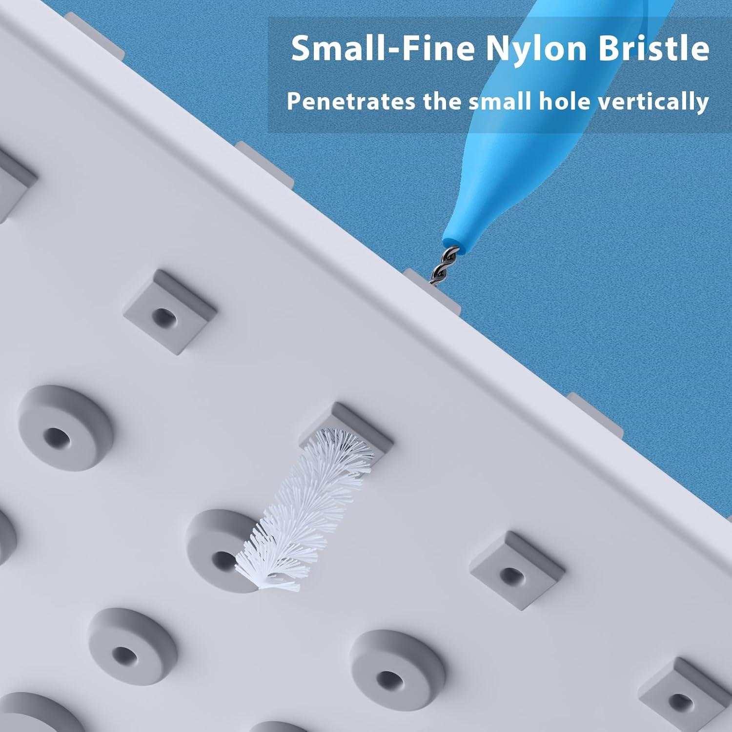 Limpiador de Cabezal de Ducha Lumkew - Cepillo y Raspador Azul