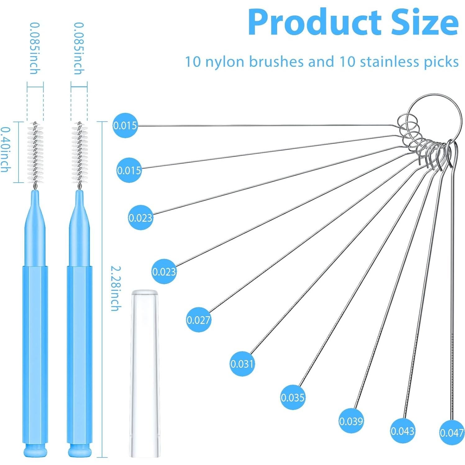 Limpiador de Cabezal de Ducha Lumkew - Cepillo y Raspador Azul