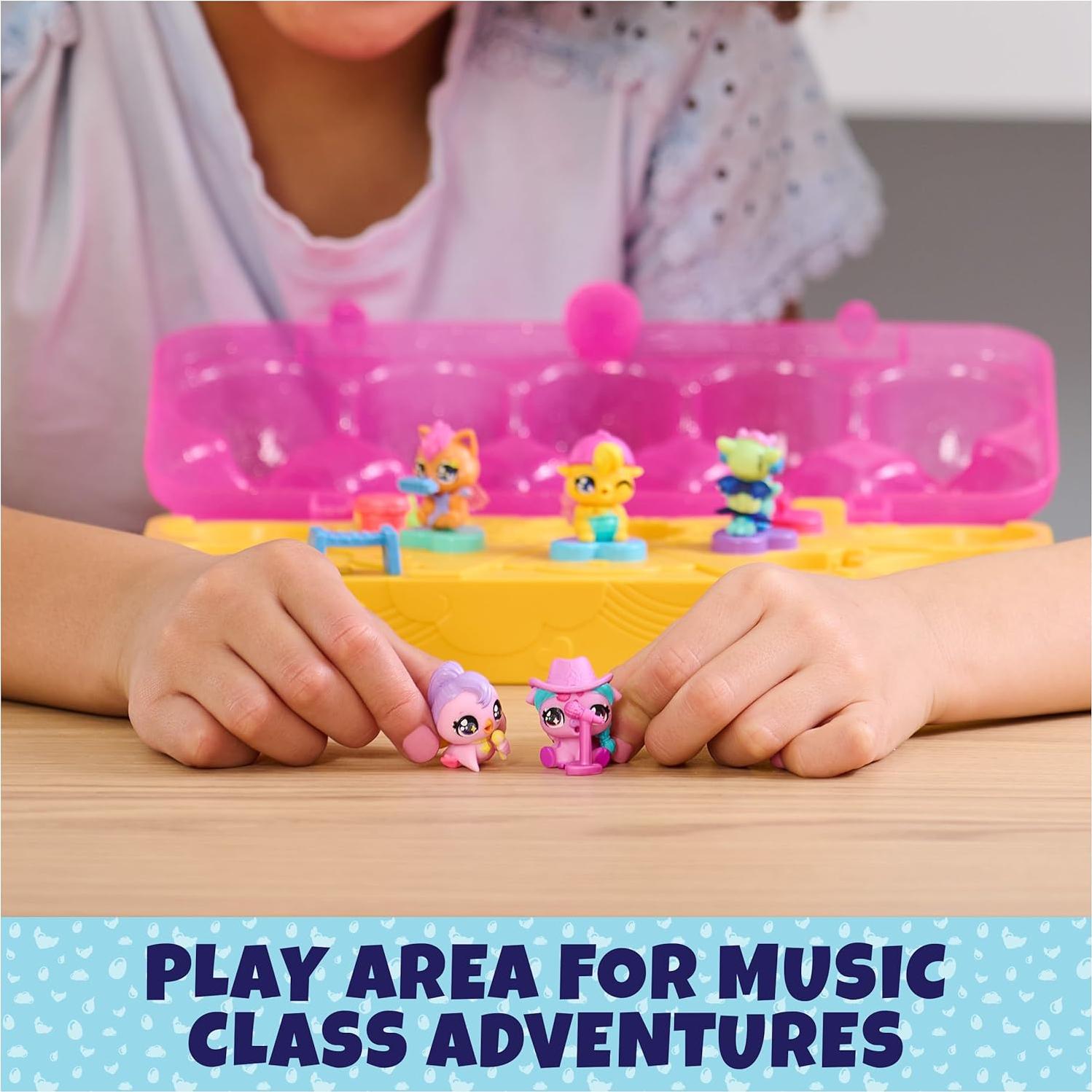 Hatchimals Alive Spin Master Cartón Rosa y Amarillo con 6 Figuras