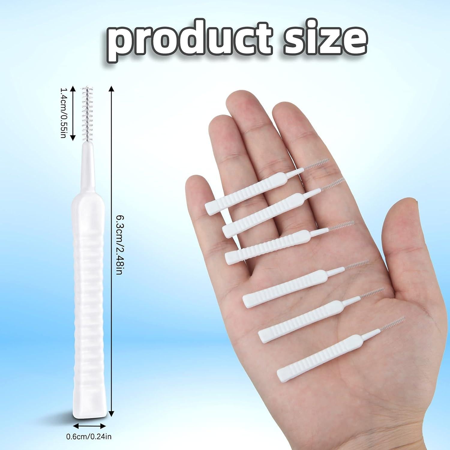 60 Cepillos Limpiadores Patelai de Nylon para Agujeros y Ranuras