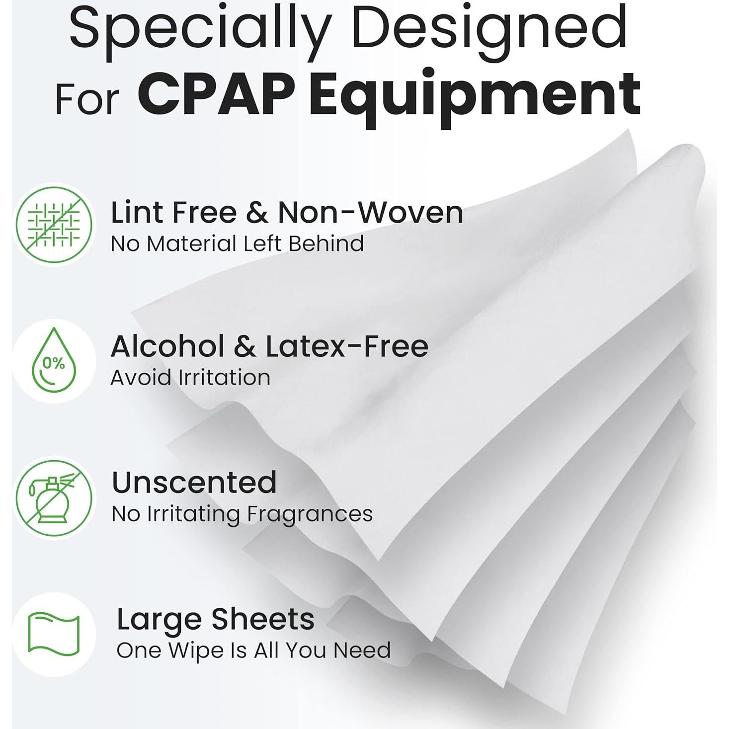 Toallitas de Limpieza CPAP CareTouch - 2 Paquetes de 70 Unidades