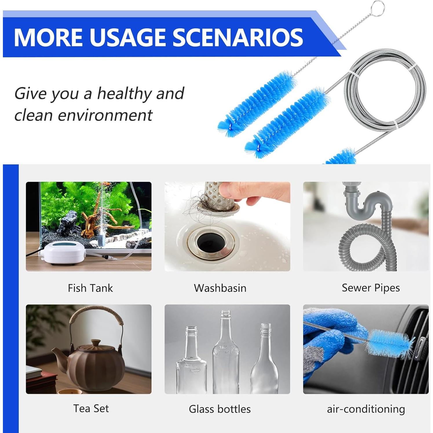 Juego de 4 Cepillos de Limpieza para Tubo CPAP Yueerbao