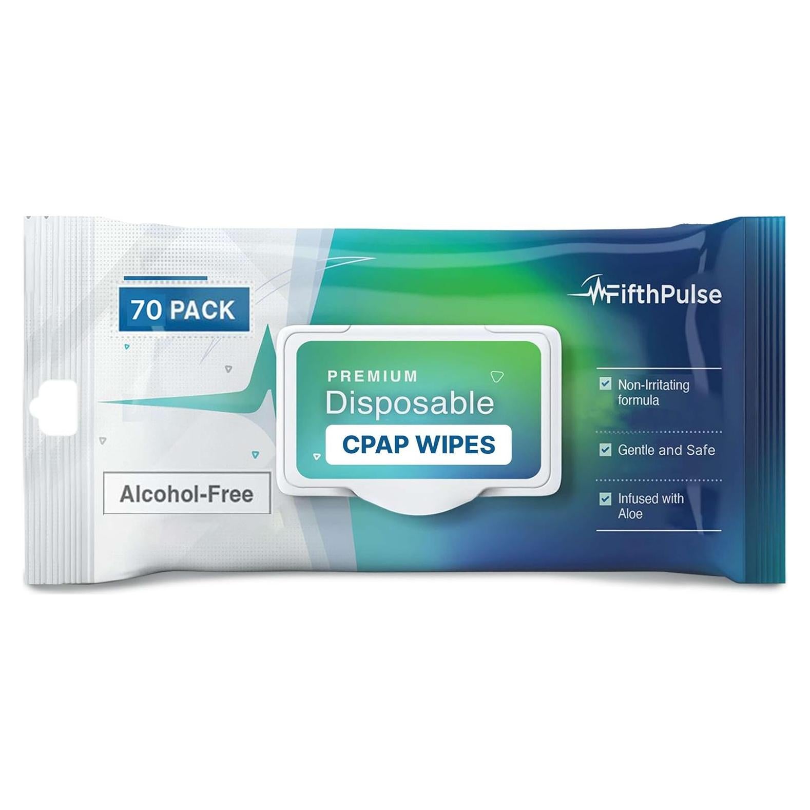 CPAP Mask Wipes - Disposable CPAP Cleaner Wipes - Unscented, Aloe Infused, and Alcohol Free - 70 Pack