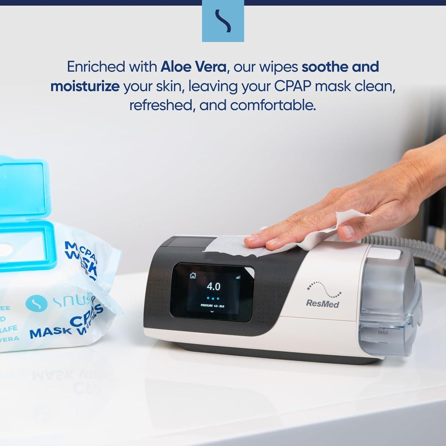 Toallitas para Máscaras CPAP Snugell Jumbo 190 Unidades Sin Fragancia
