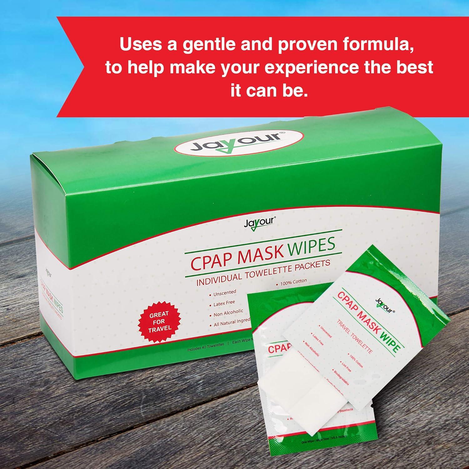 Toallitas de limpieza CPAP Jayour - 40 unidades 100% algodón