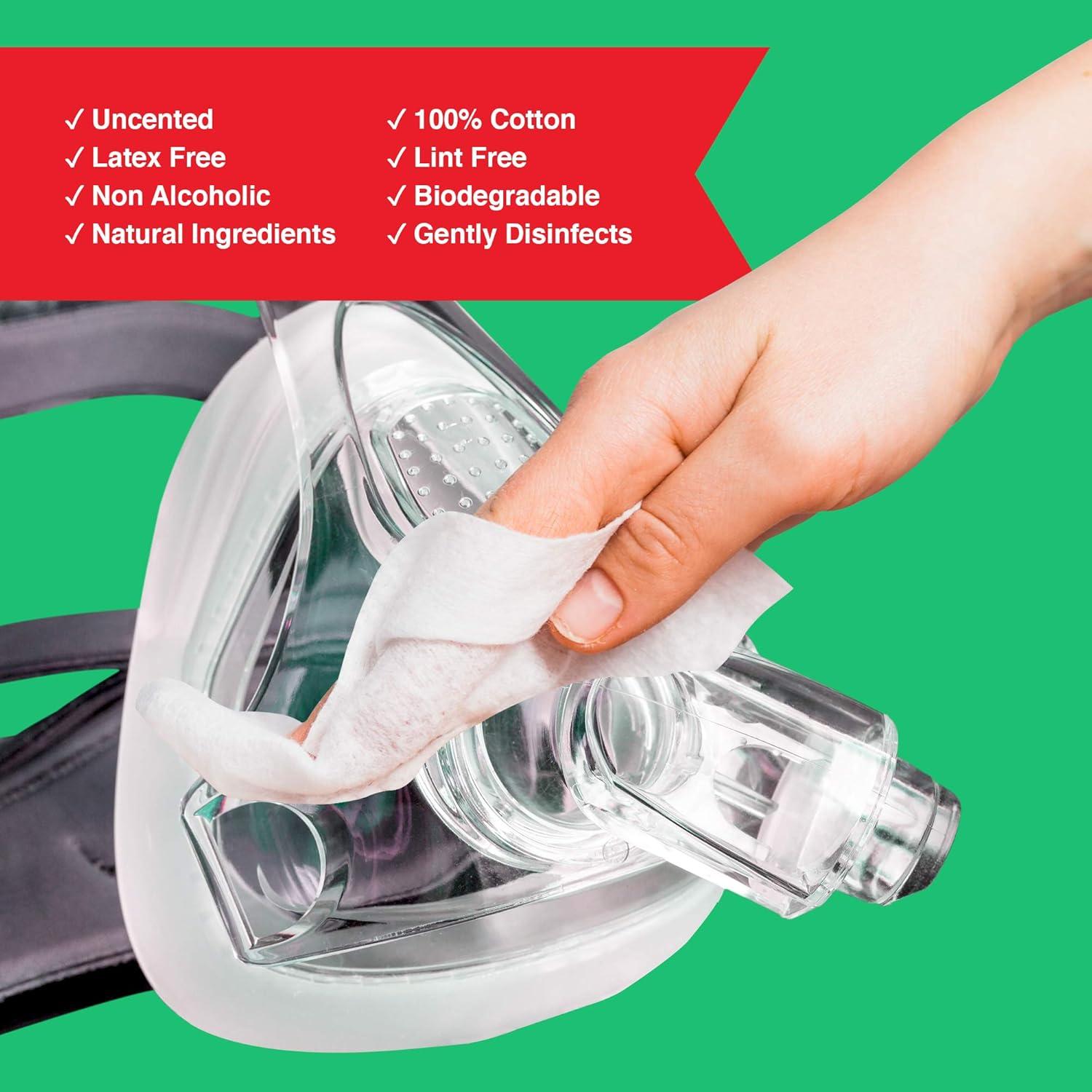 Toallitas de limpieza CPAP Jayour - 40 unidades 100% algodón