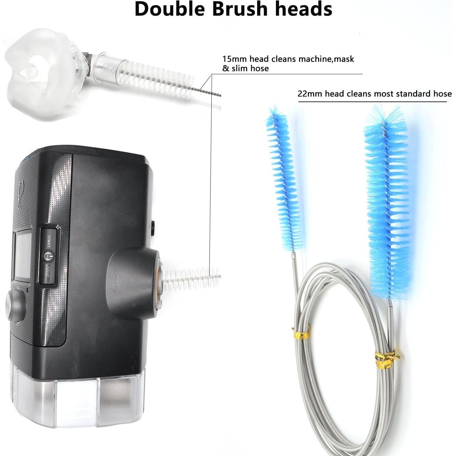 Cepillo de limpieza para manguera CPAP TUSIWIT 2.1m con cabezales