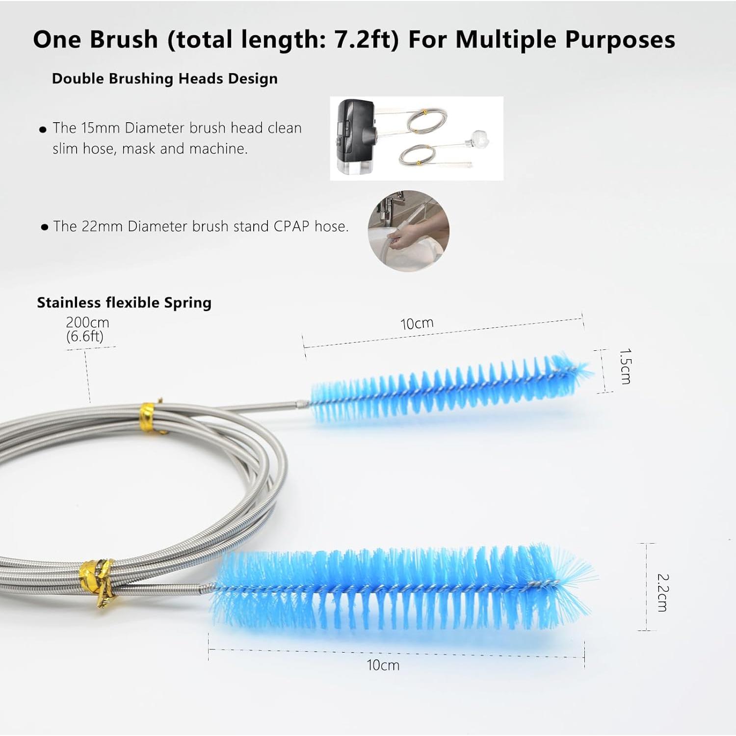 Cepillo de limpieza para manguera CPAP TUSIWIT 2.1m con cabezales