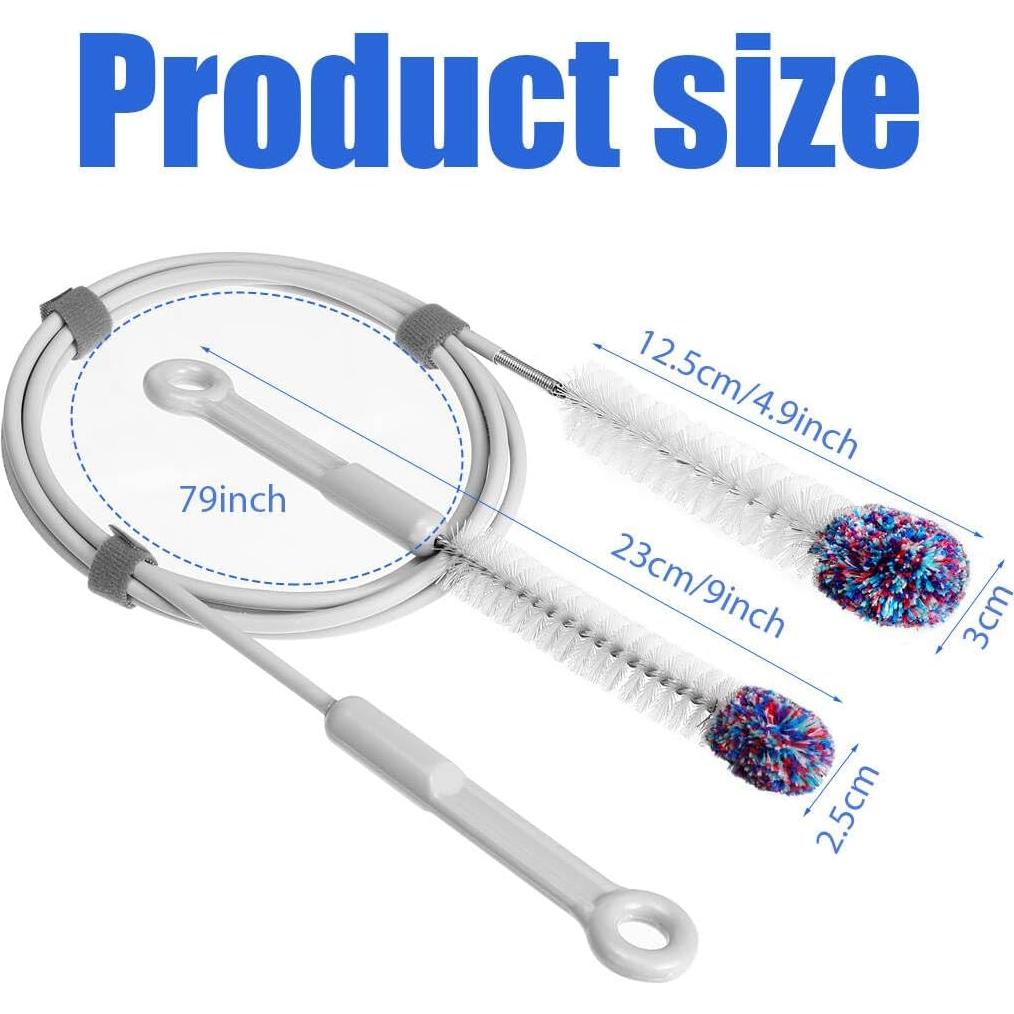 Cepillo de limpieza CPAP ILSSLI 200 cm y 23 cm para mangueras