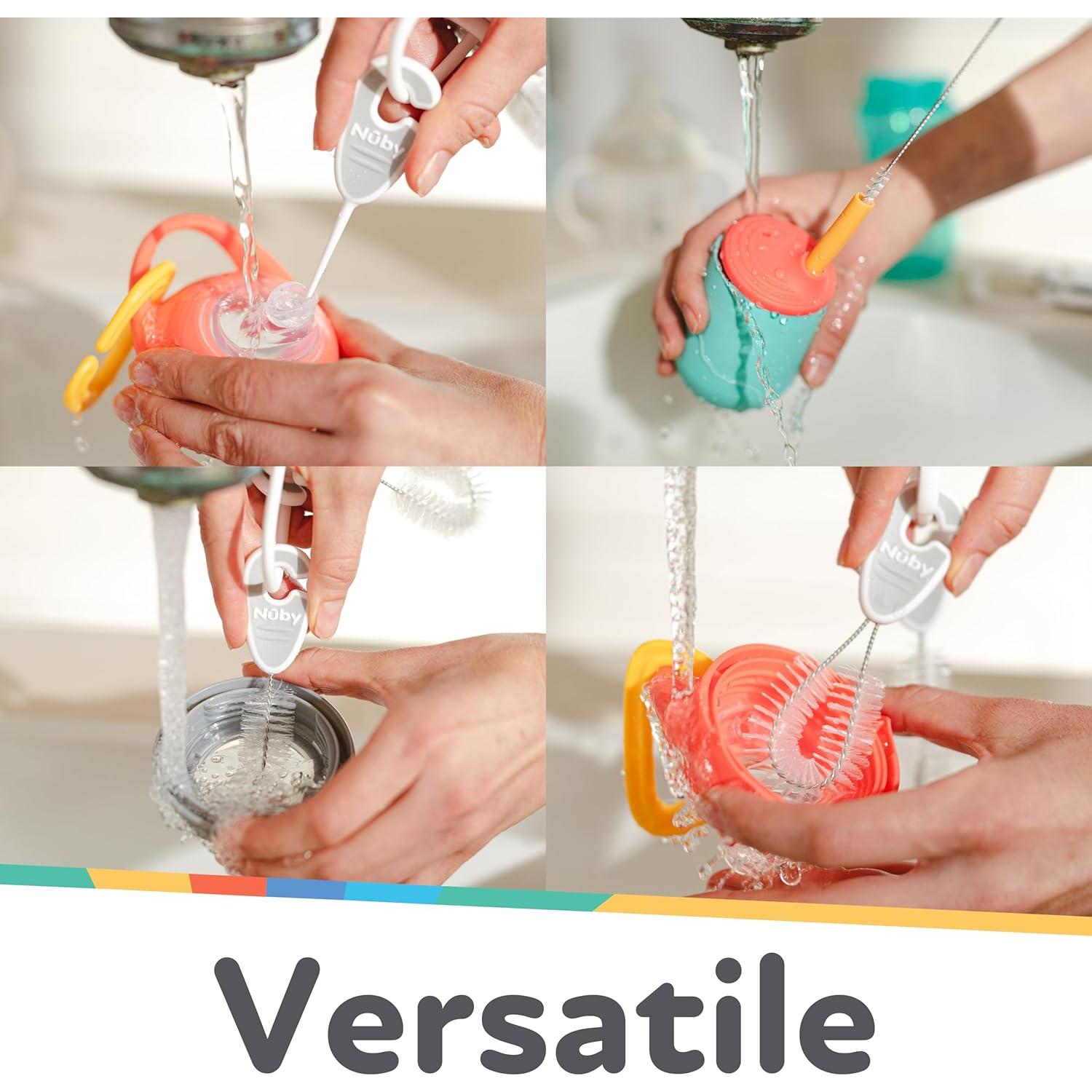 Juego de Cepillos de Limpieza Nuby para Botellas y Tazas