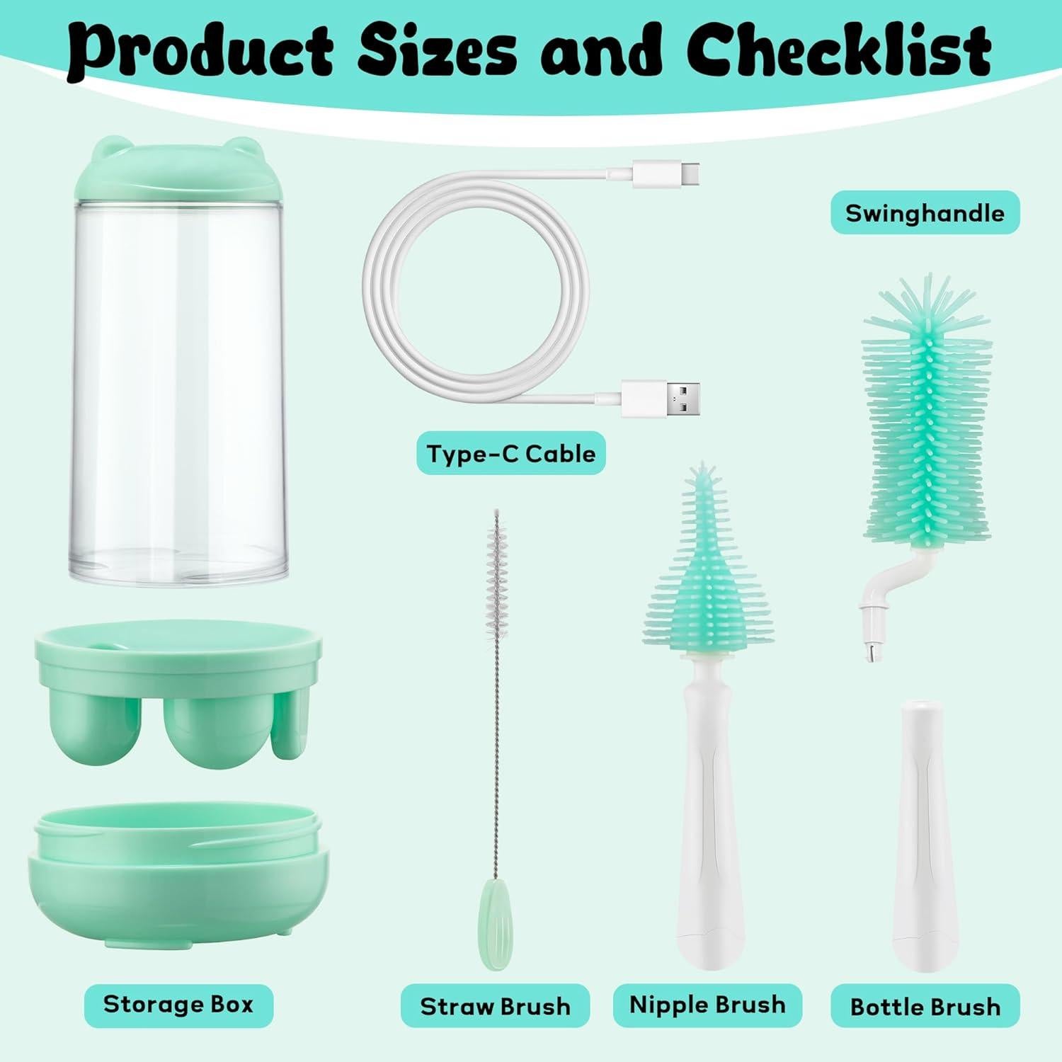 Juego de Limpiadores de Botellas GQIRIL con Esterilización UV