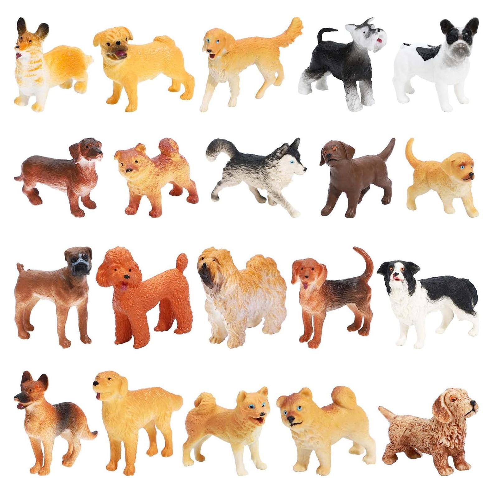 Juego de 20 Figuras de Perros ONEST - Miniaturas Realistas