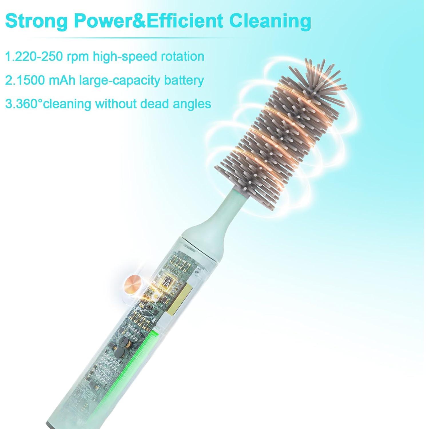 Limpiador de Botellas Eléctrico Biqin - 4 Piezas Silicona