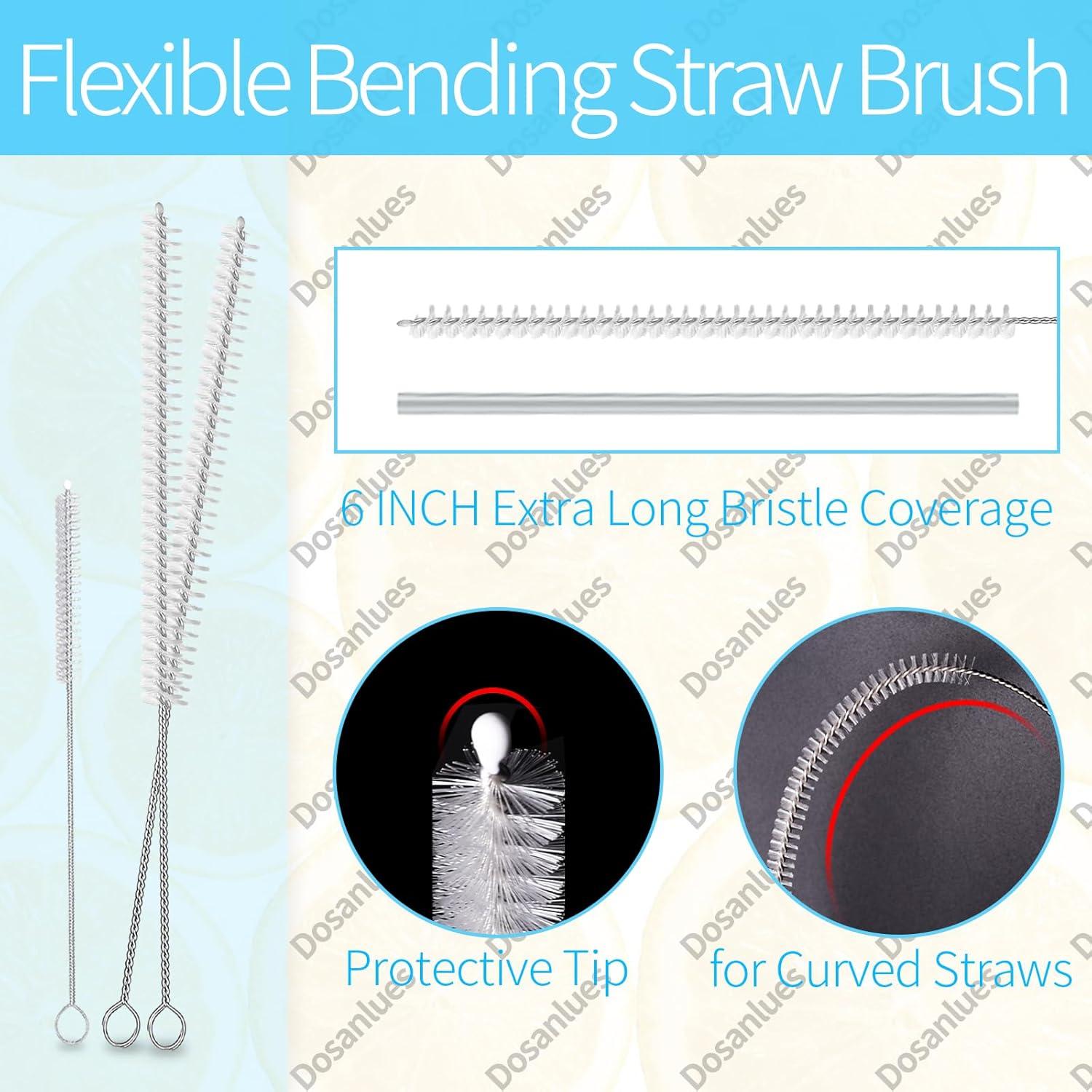 Juego de 8 Cepillos Limpiadores de Botellas Dosanlues Azul