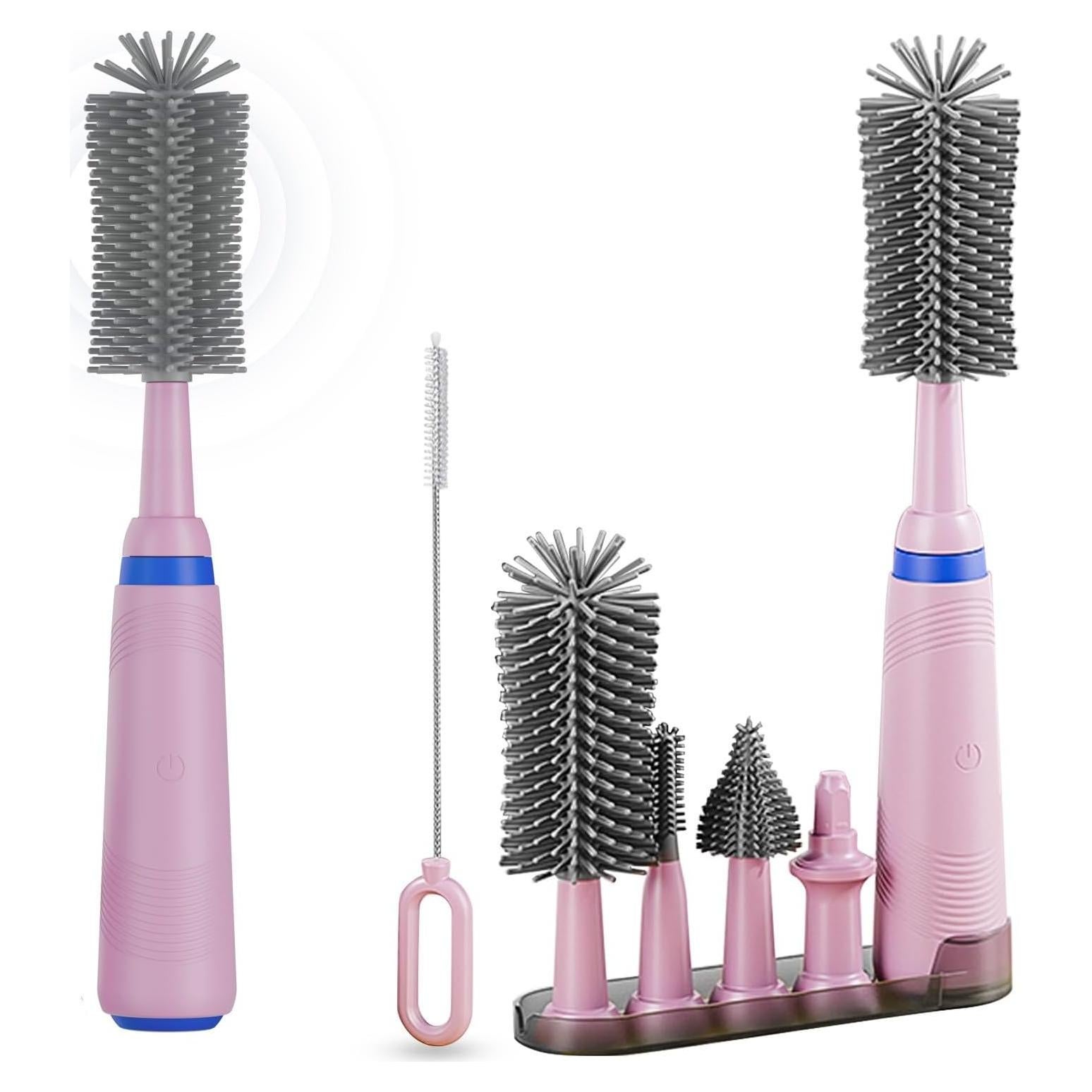 Limpiador eléctrico de botellas Soarup90000 rosa recargable