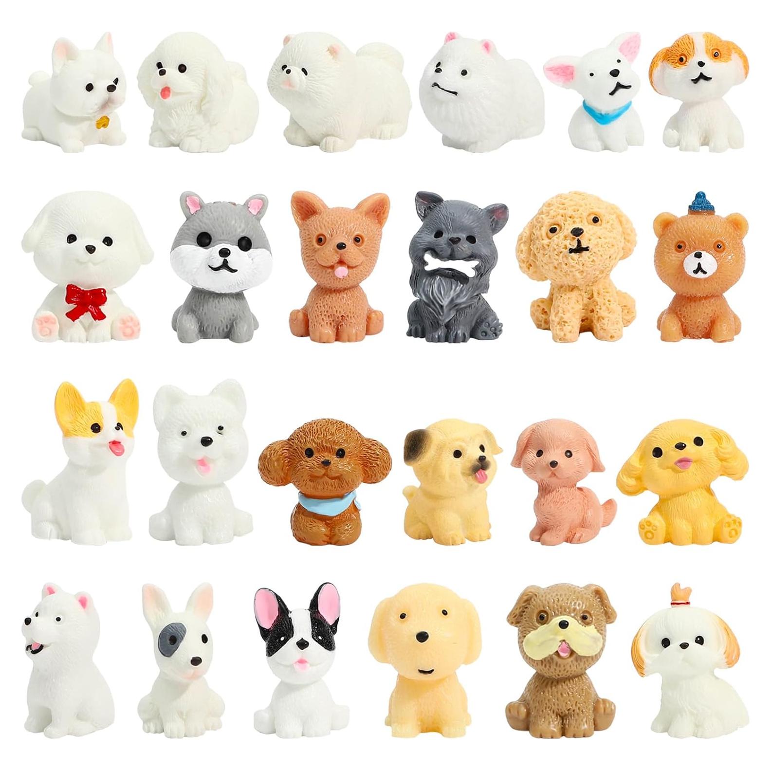 Juego de 24 Mini Figuras de Perros ONEST Detalladas 2-5 cm