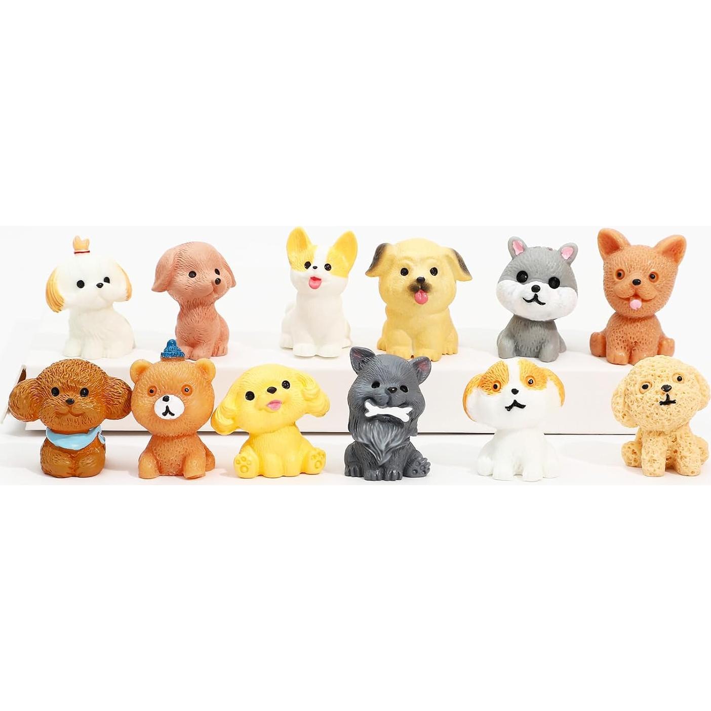 Juego de 24 Mini Figuras de Perros ONEST Detalladas 2-5 cm