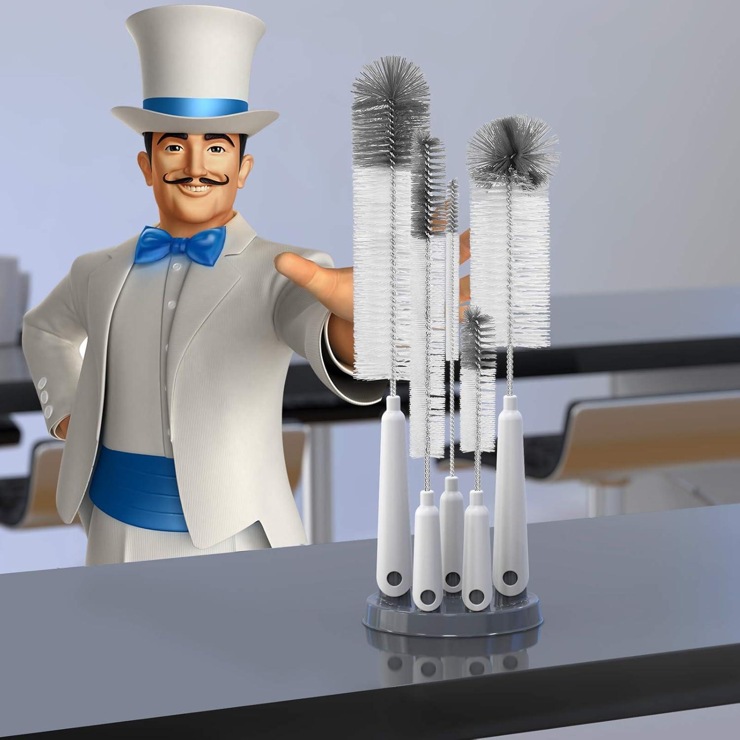 Juego de 5 Cepillos de Limpieza MR.SIGA para Botellas