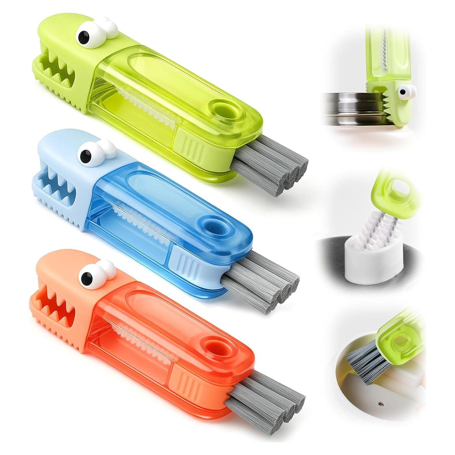 Juego de cepillos de limpieza 3 en 1 AWROSE para botellas y tazas