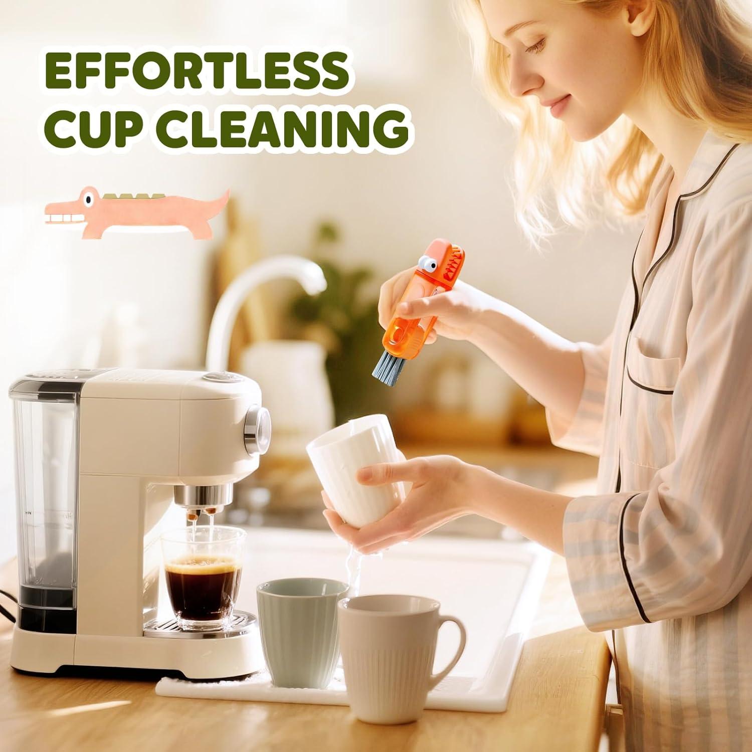 Juego de cepillos de limpieza 3 en 1 AWROSE para botellas y tazas