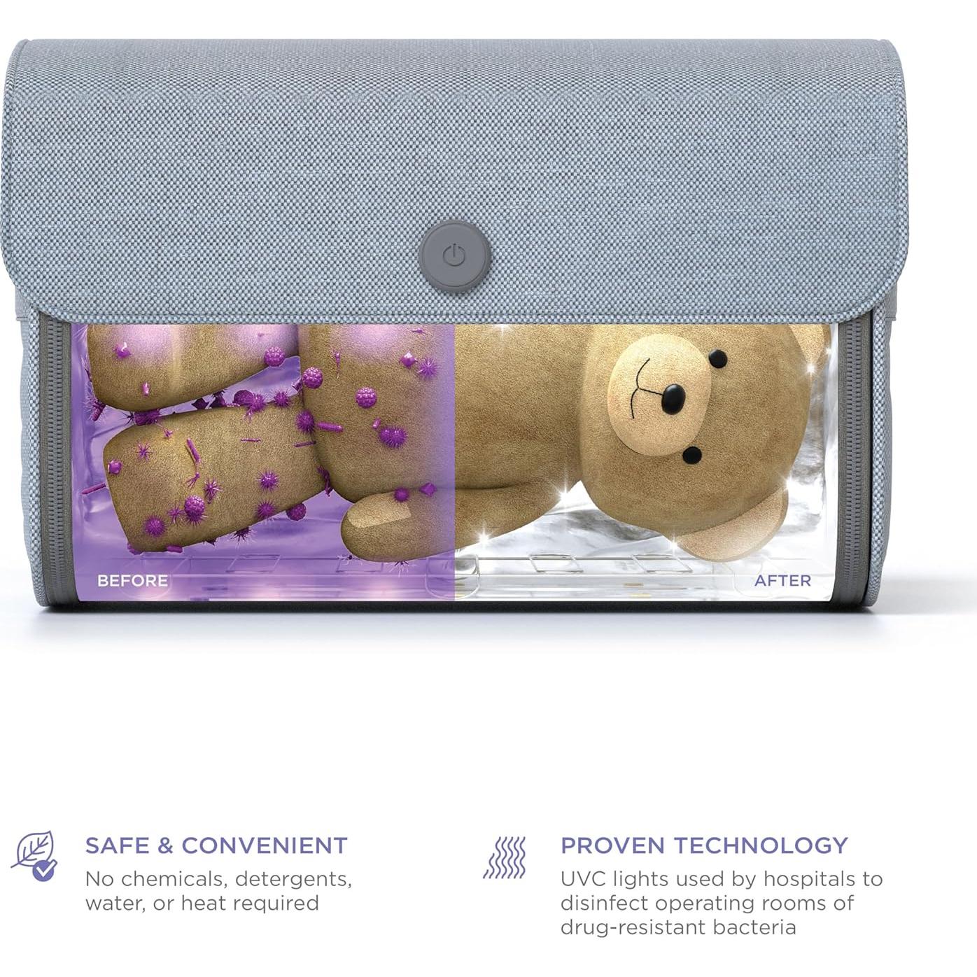 Bolsa de Limpieza UV Munchkin 59S, Gris, 40x12x35 cm