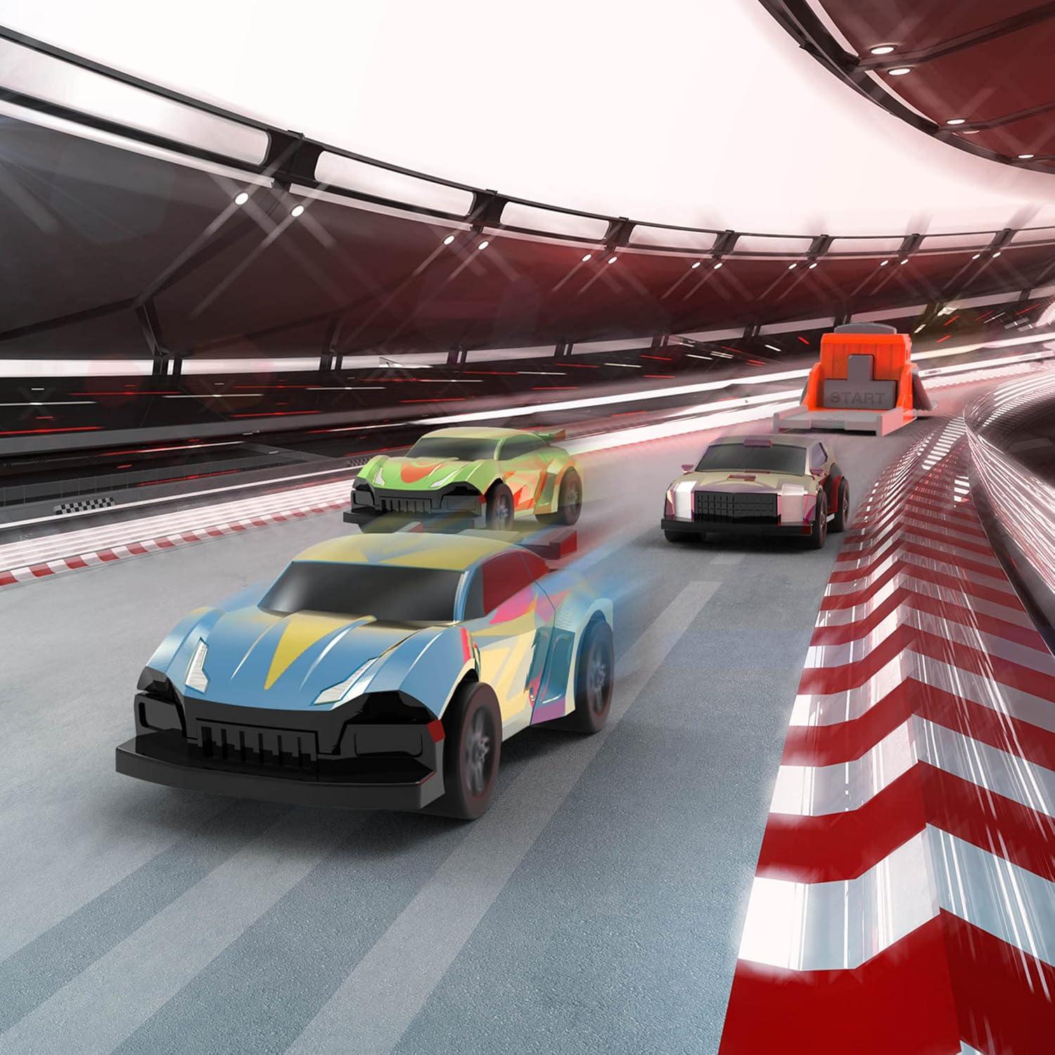 Lanzador Nitro Battat - Set de Pista con 3 Autos y 5 Pistas