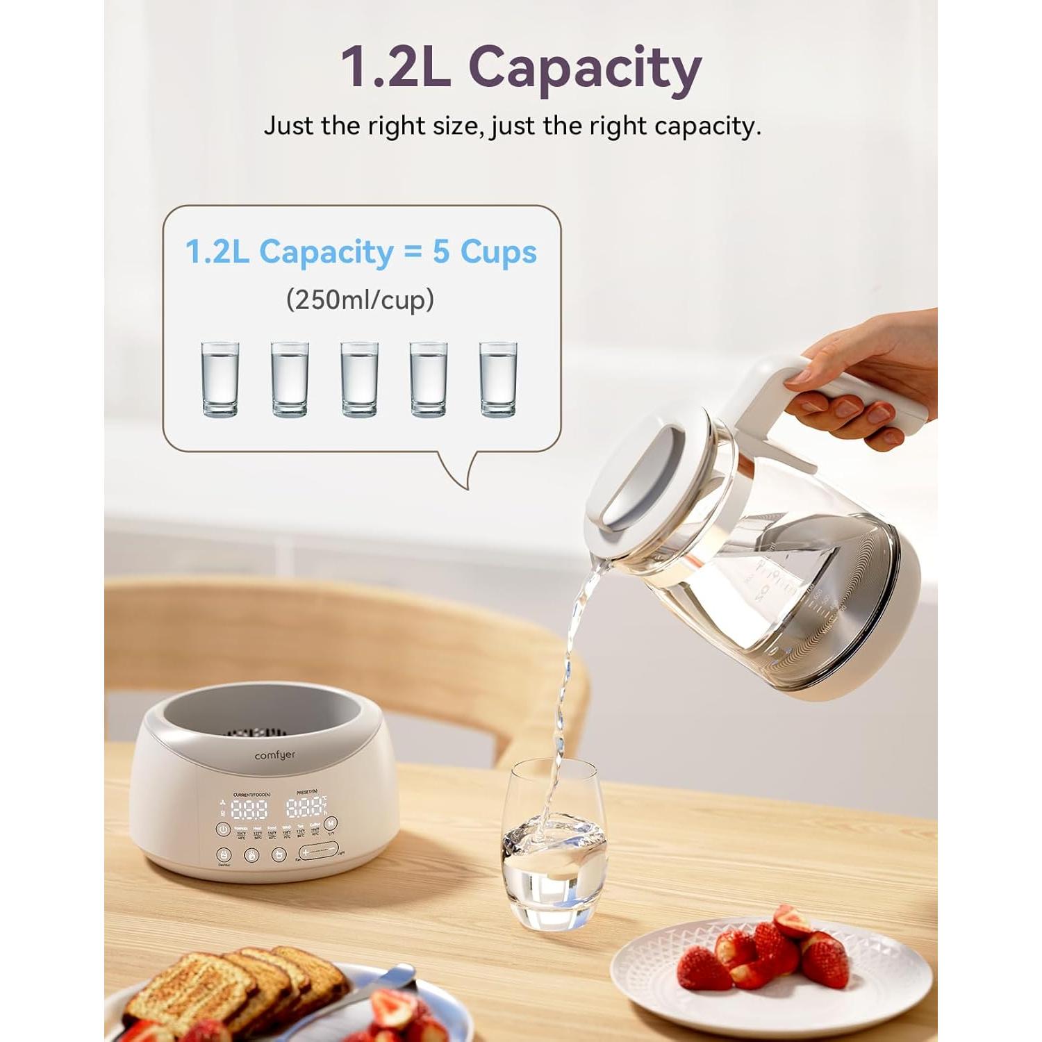 Calentador de Botellas Comfyer BK01 con Luz Nocturna y 6 Temperaturas