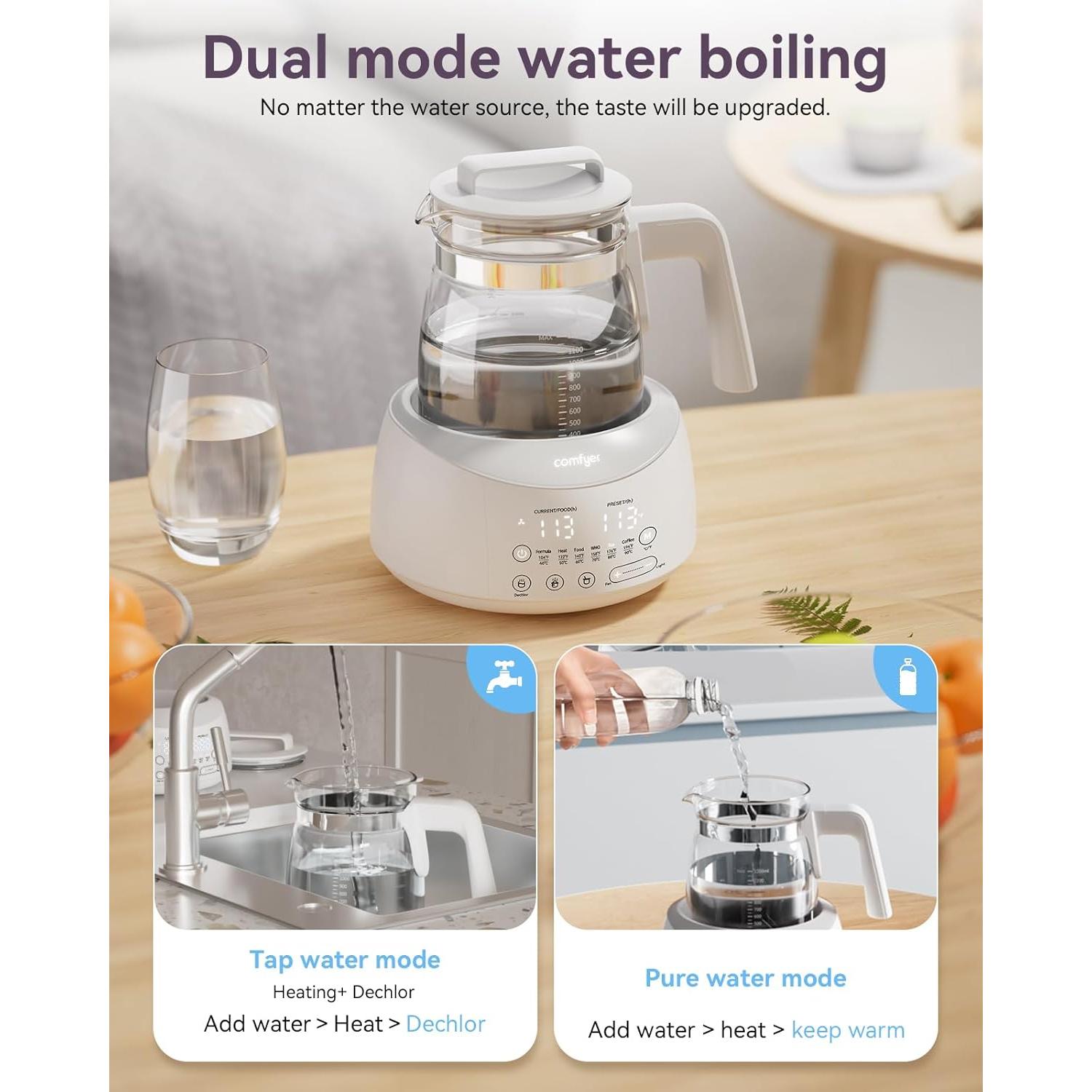 Calentador de Botellas Comfyer BK01 con Luz Nocturna y 6 Temperaturas