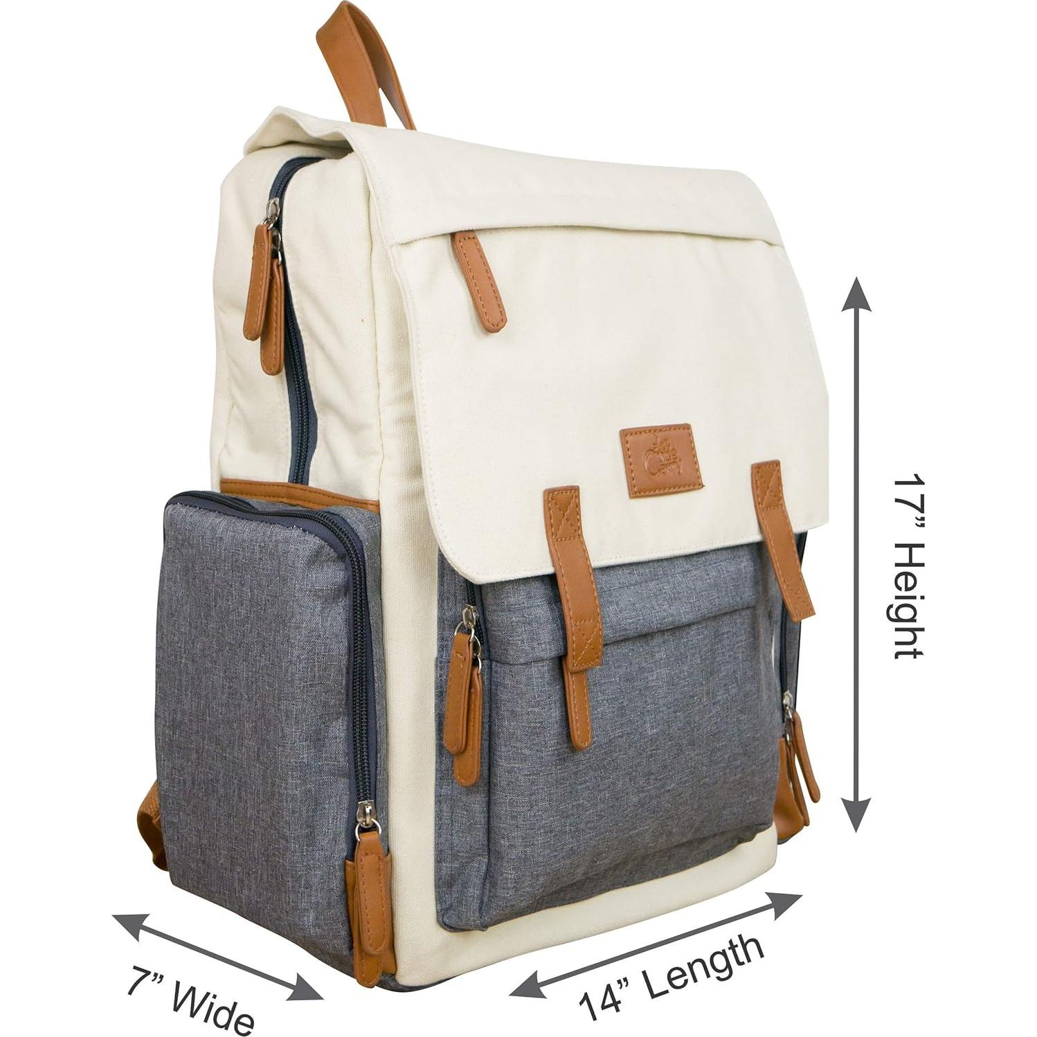 Mochila de Pañales Cutie Carry QTCARRY7, 21L, Gris Crema