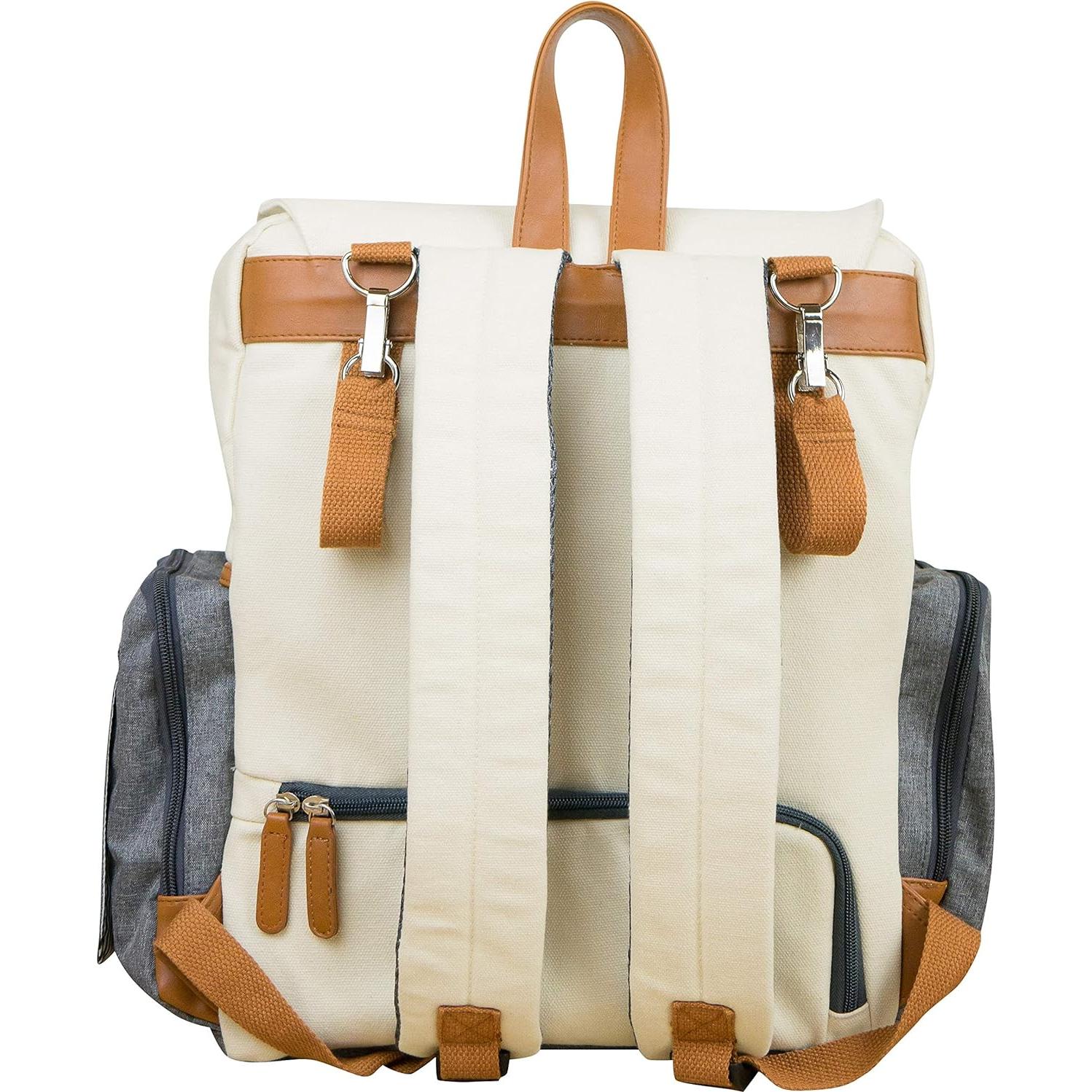 Mochila de Pañales Cutie Carry QTCARRY7, 21L, Gris Crema