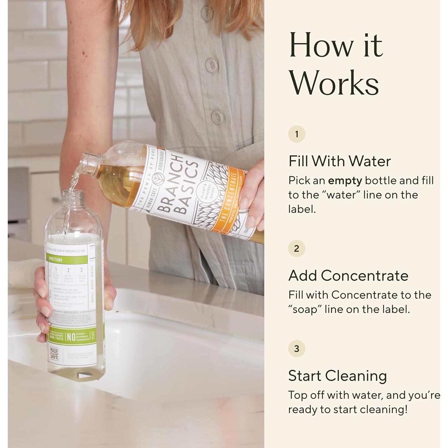 Kit de Limpieza Premium Branch Basics: 5 Botellas + Concentrado