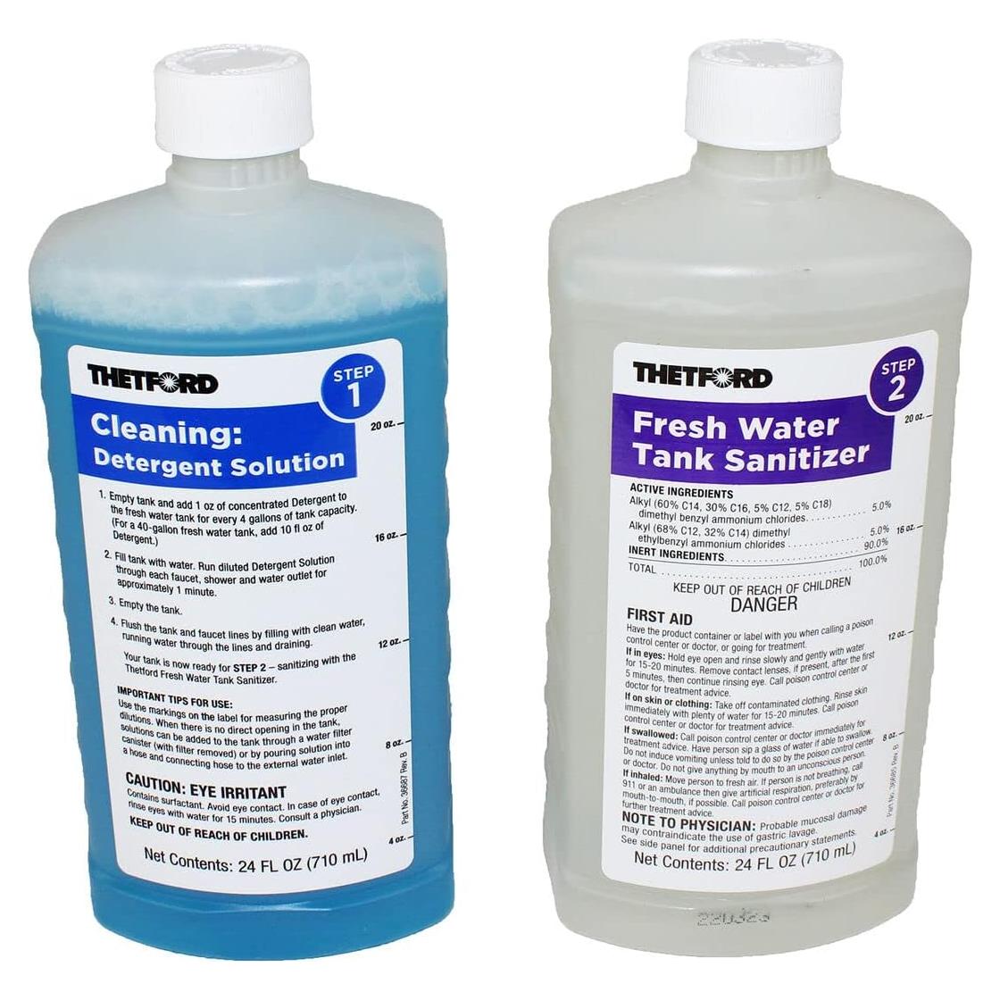 Desinfectante y detergente para tanque de agua dulce Thetford 36662 - 2 botellas 0.71 L