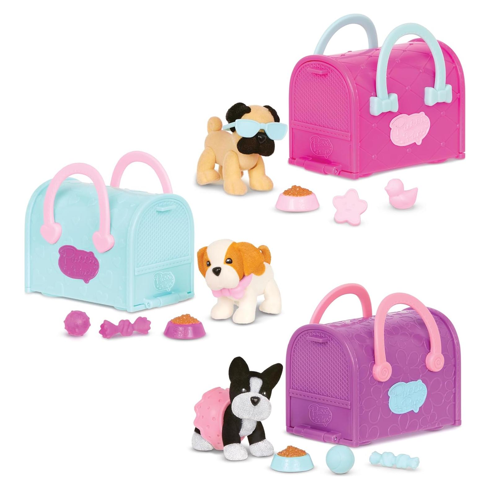 Pucci Pups - Conjunto de Cachorros 3 en 1 - Boston, Pug, Shih Tzu