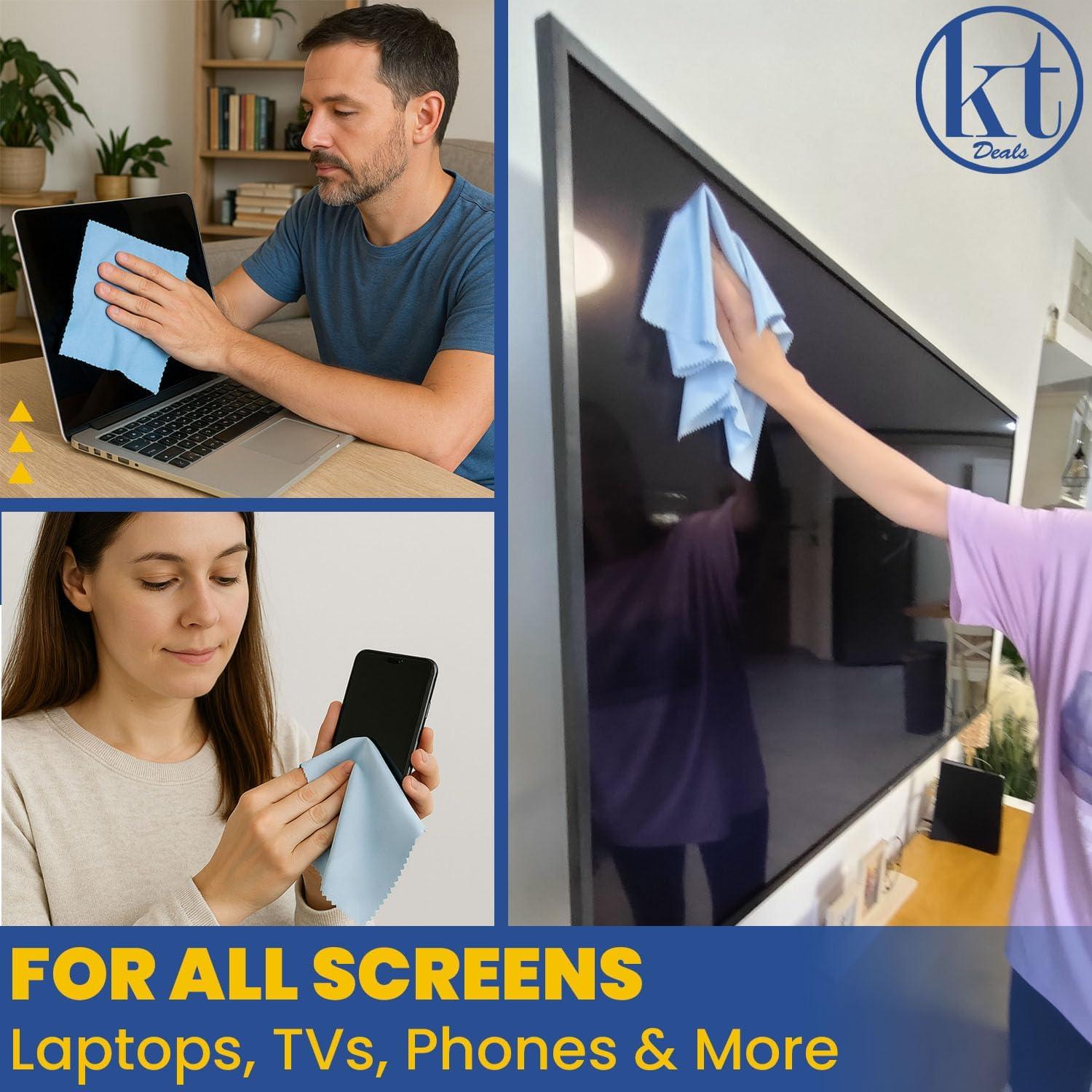 Paño de limpieza de microfibra KT Deals - Paquete de 4, 30.48 cm