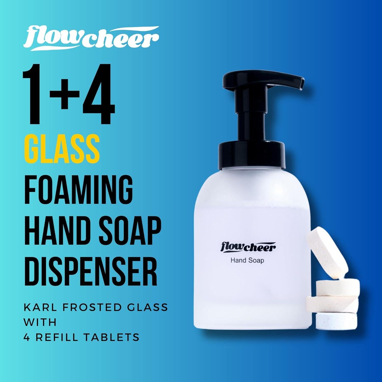 Kit de Dispensador de Jabón Espumoso Flowcheer 311 ml + 4 Tabletas