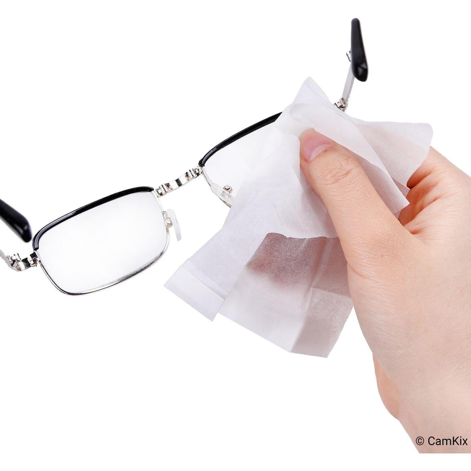 Kit de limpieza CamKix para lentes y pantallas - 2 sprays, 2 paños, 50 toallitas