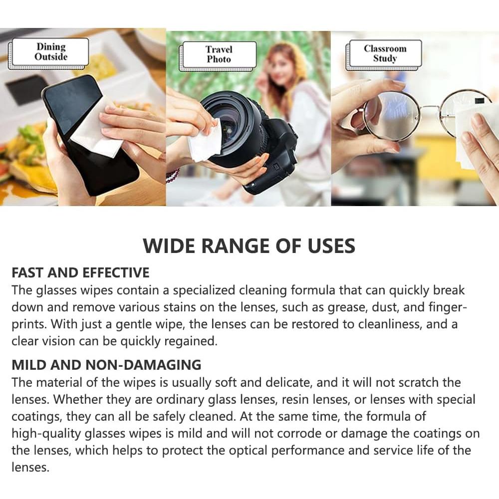 Toallitas Limpiadoras Herb 220 PCS para Gafas y Pantallas