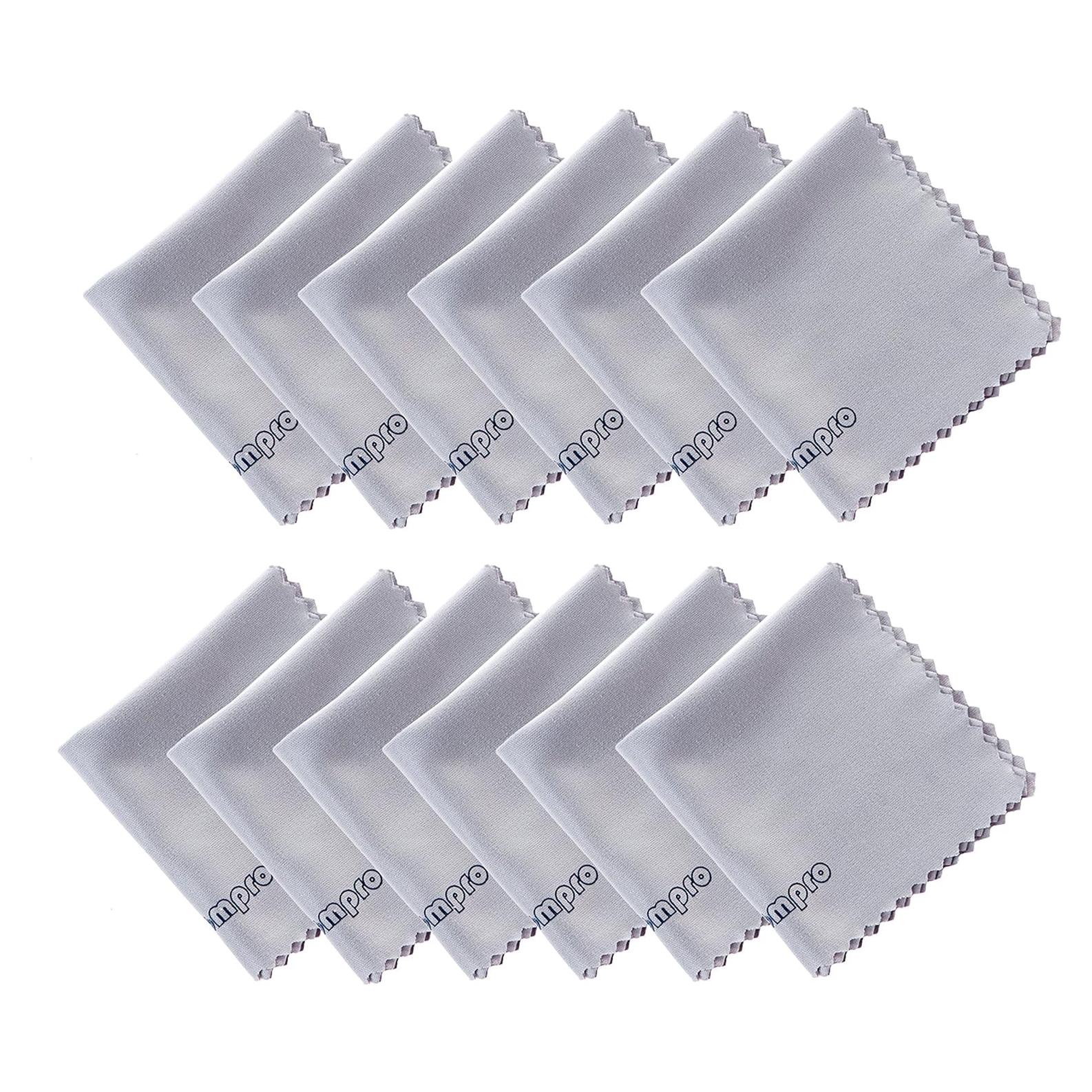 Paquete de 12 Paños de Microfibra Wisdompro 15x15 cm Gris