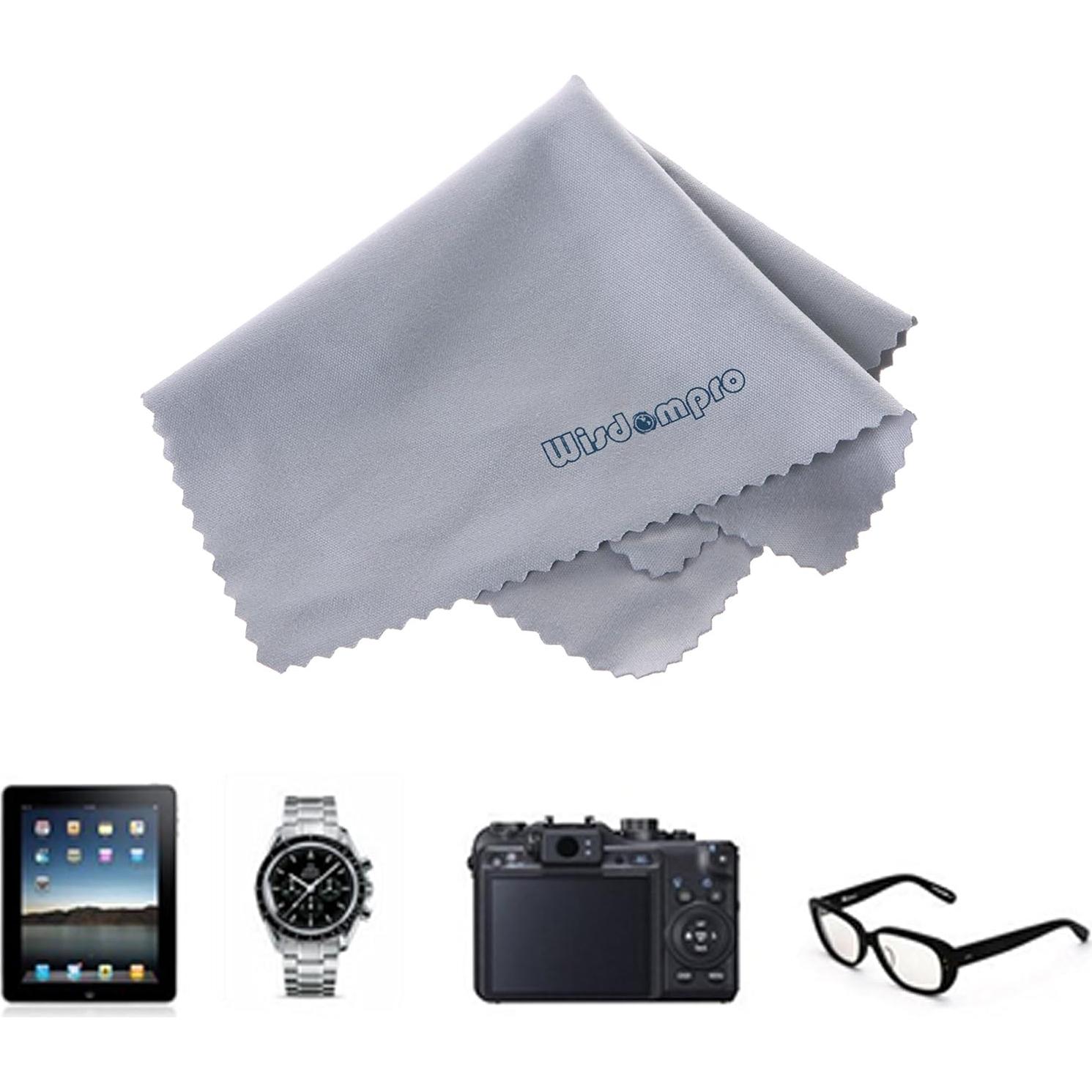 Paquete de 12 Paños de Microfibra Wisdompro 15x15 cm Gris