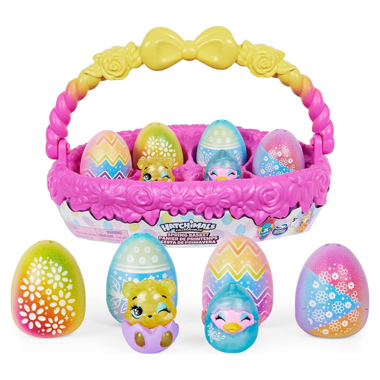 Cesta de Primavera Hatchimals CollEGGtibles con 5 personajes