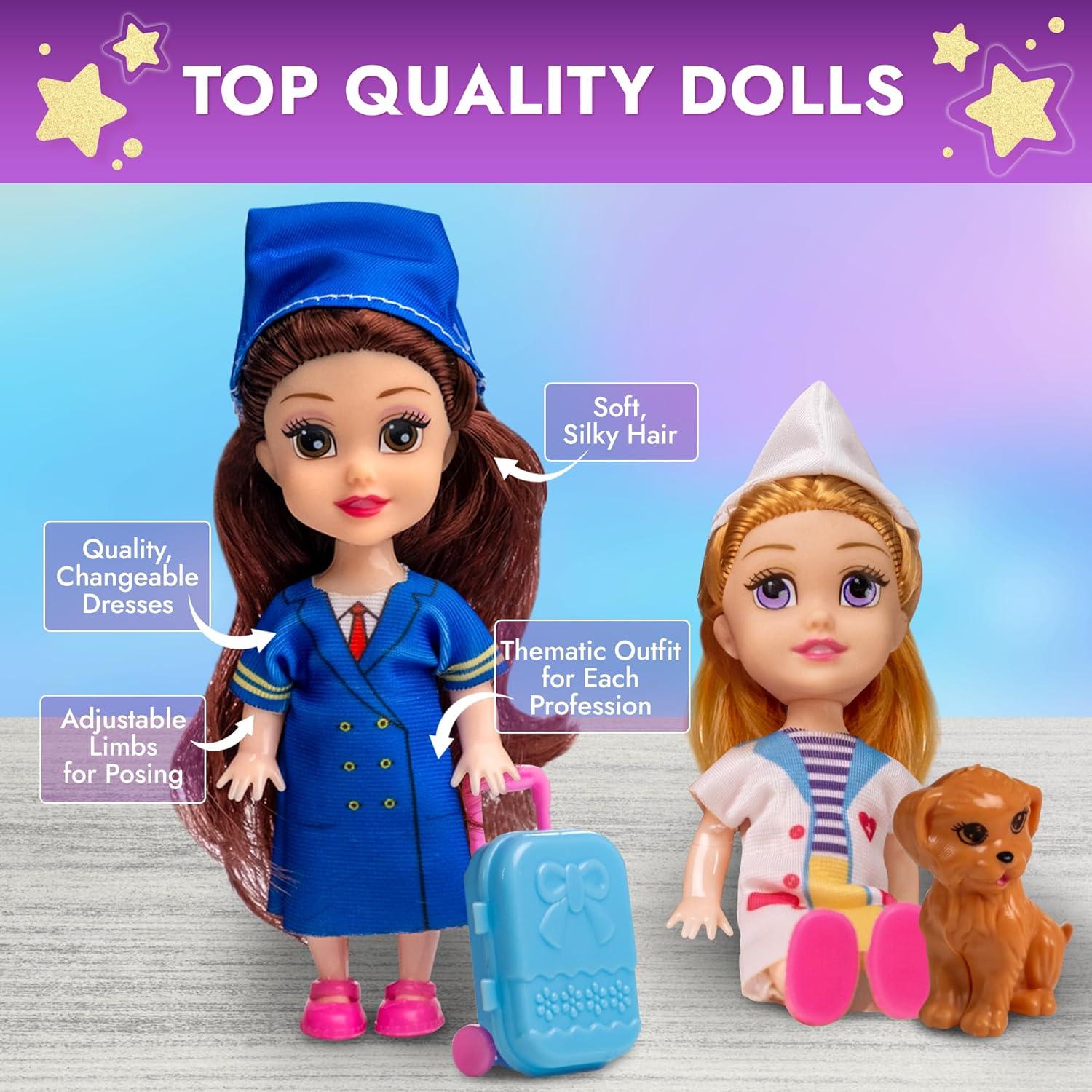 Juego de Muñecas de Profesiones – 6 Muñecas Educativas