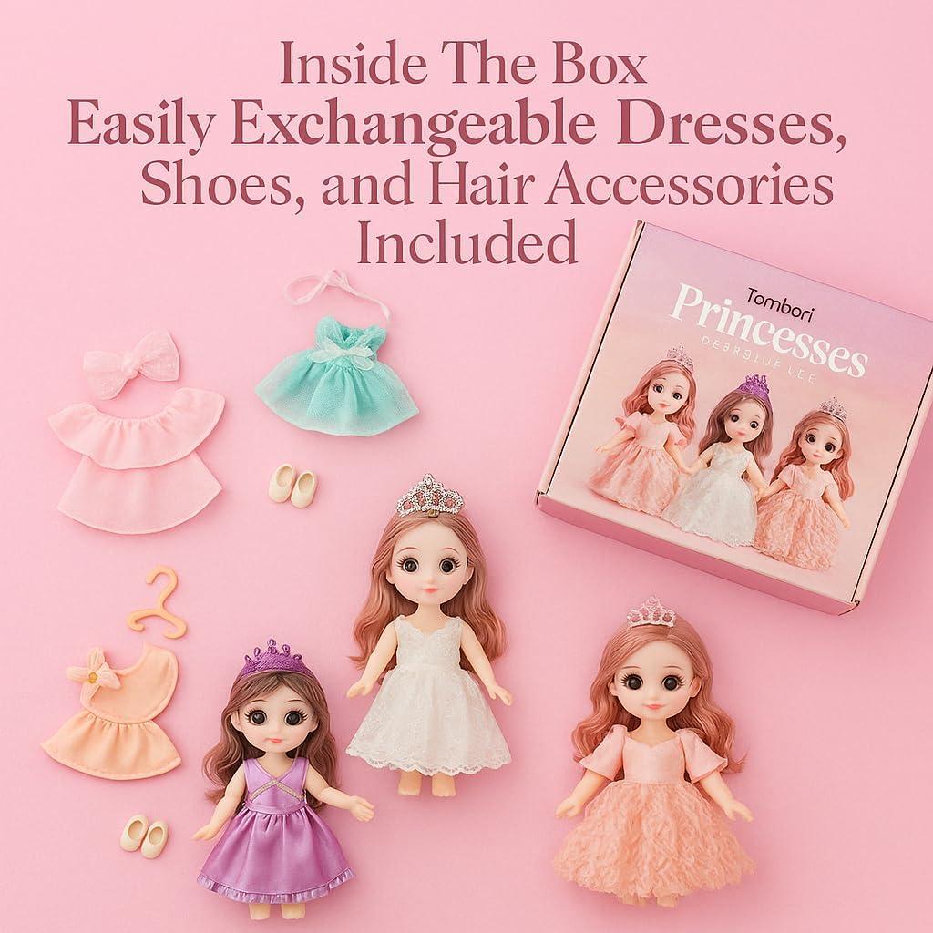 Juego de Muñecas Princesa Tomleon - 3 Muñecas con Accesorios