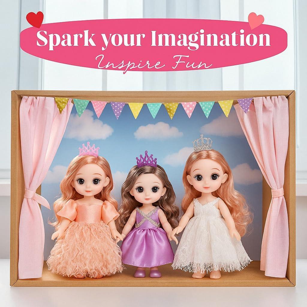 Juego de Muñecas Princesa Tomleon - 3 Muñecas con Accesorios