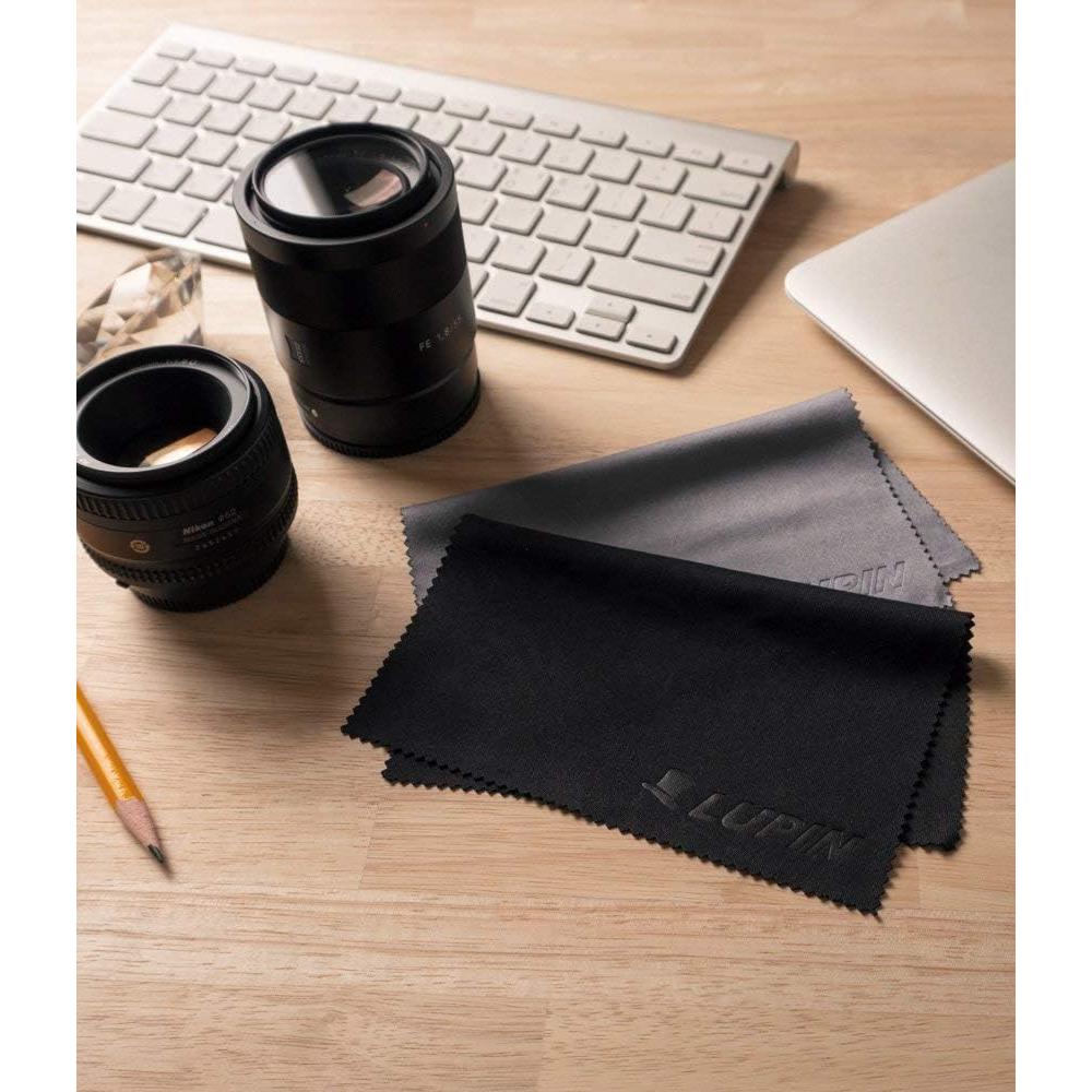 Paños de limpieza de microfibra Lupin, 6 unidades, negro