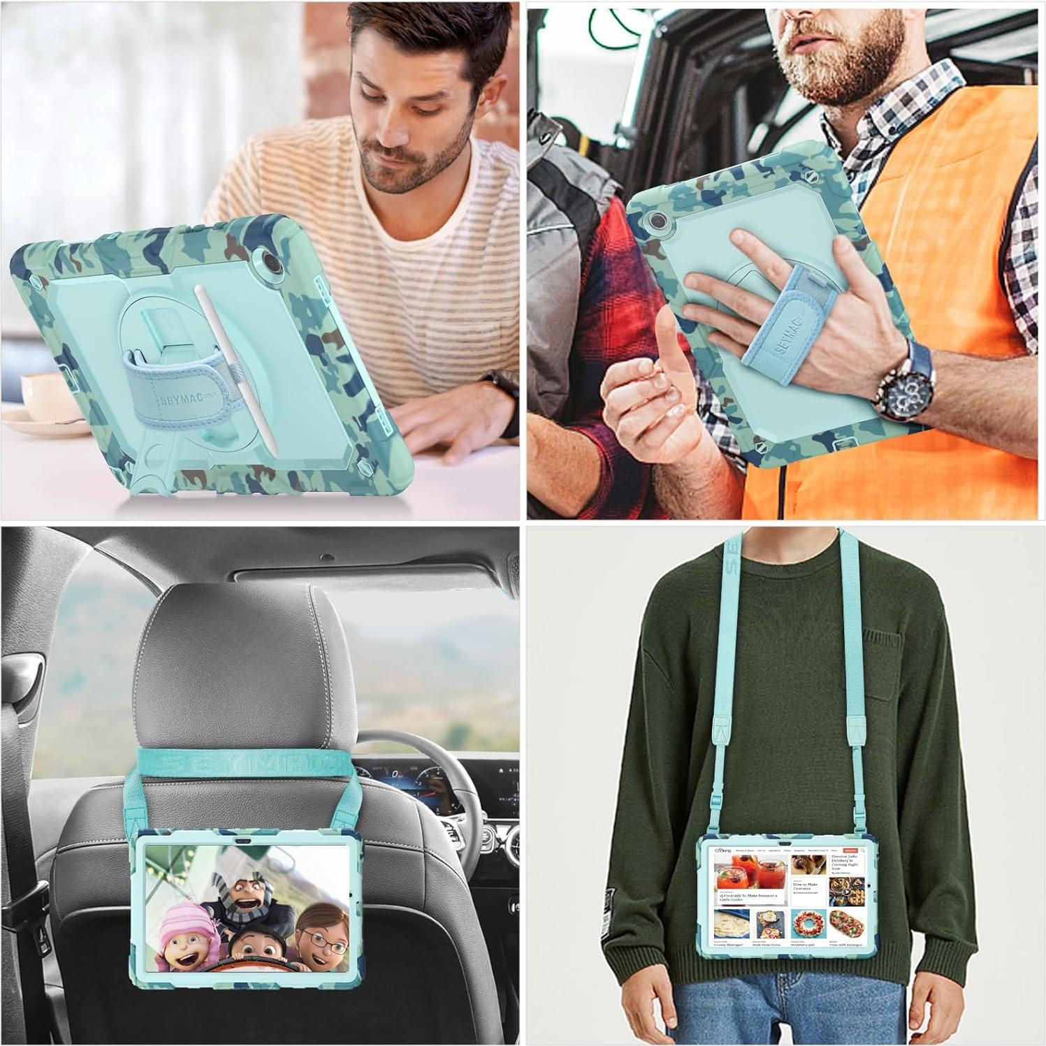 Estuche SEYMAC para Samsung Galaxy Tab A9+ 11" Camo Azul