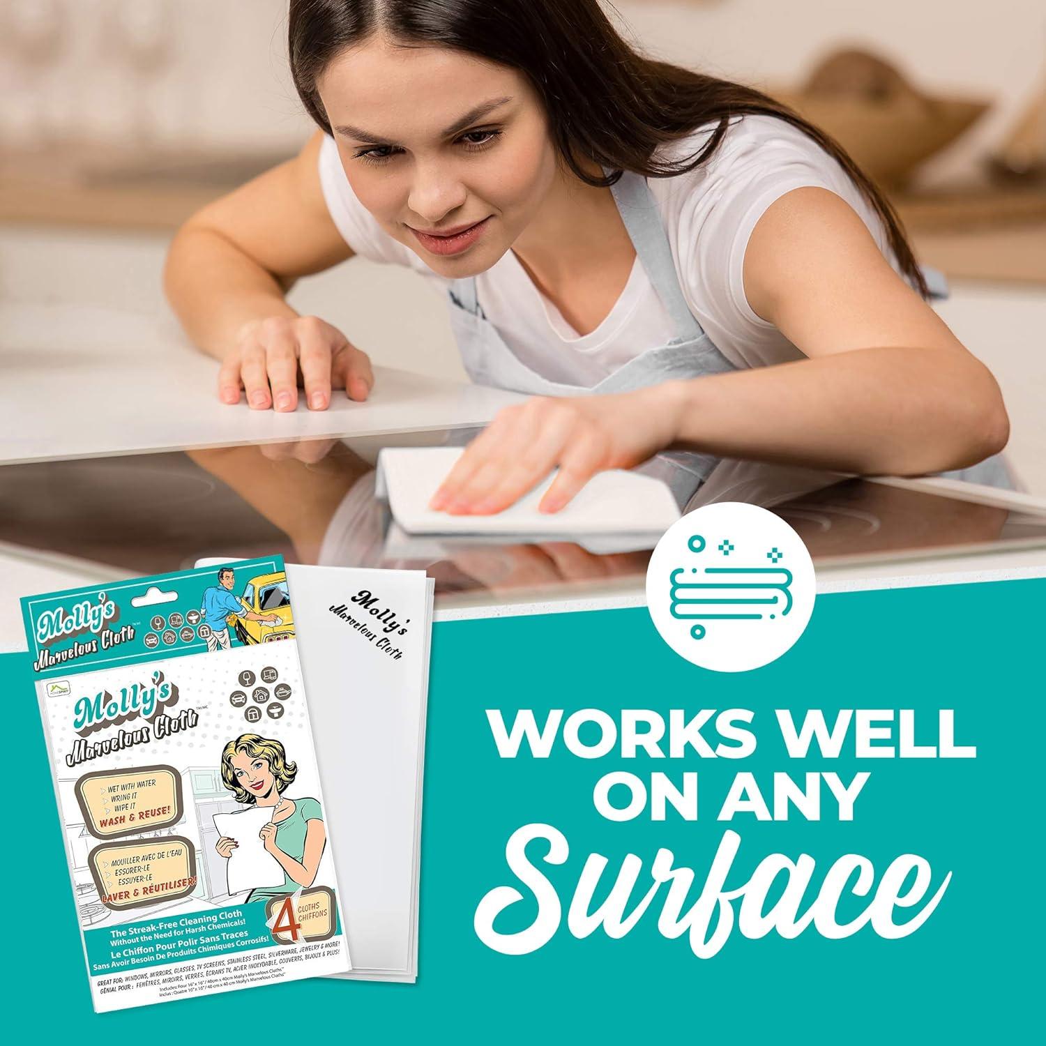 Paño de Microfibra Home Spirit Molly 4pk Blanco 41x40cm