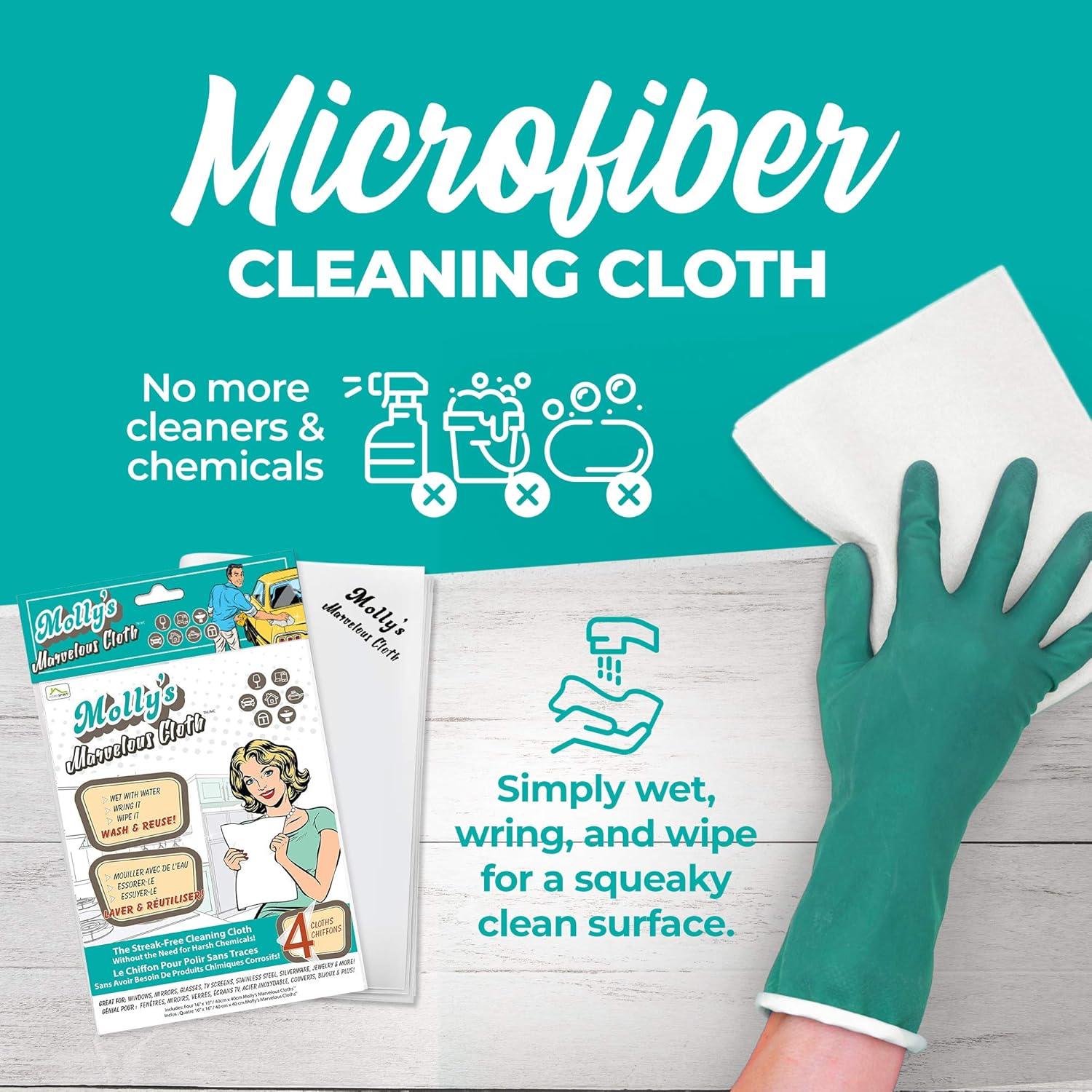 Paño de Microfibra Home Spirit Molly 4pk Blanco 41x40cm