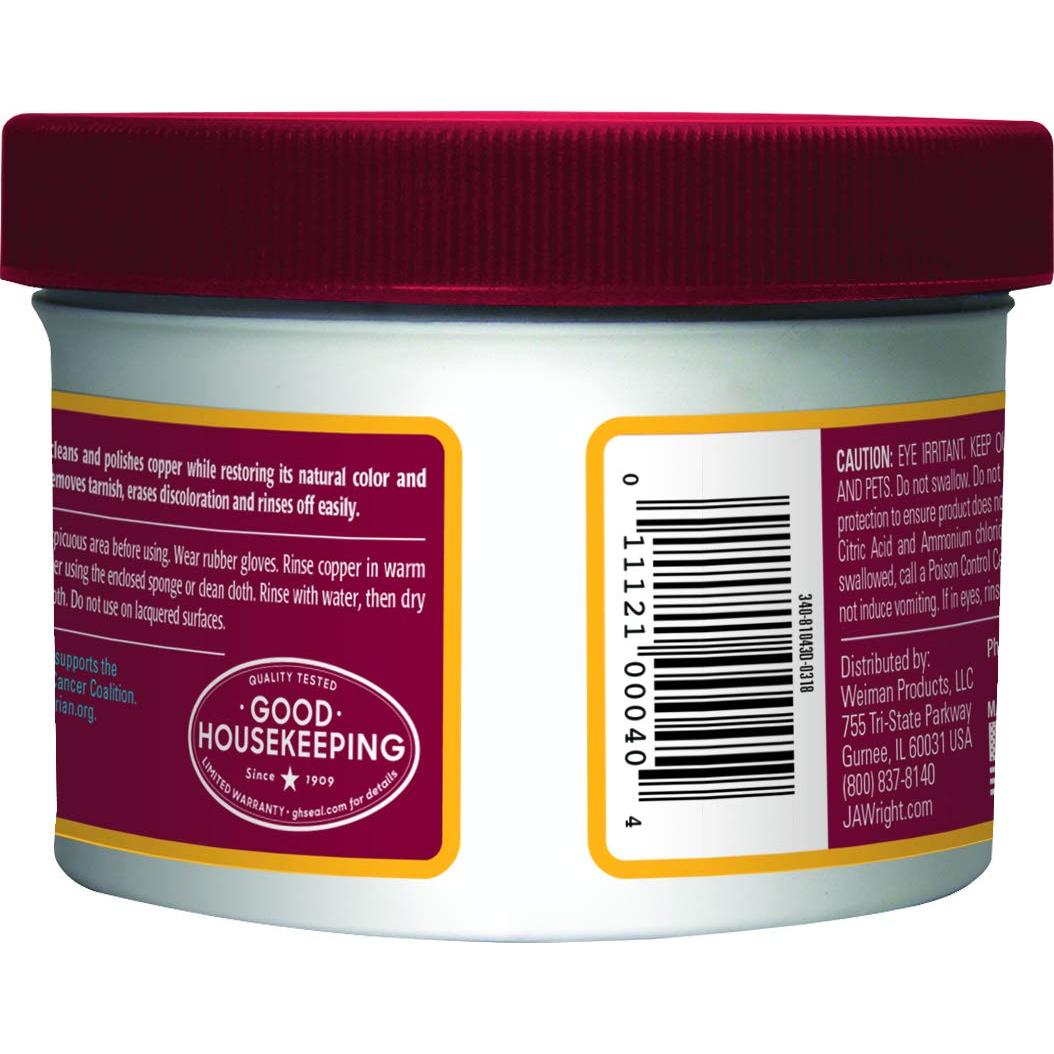 Limpiador de Crema para Cobre y Latón Wright - 226g - Sin Olor