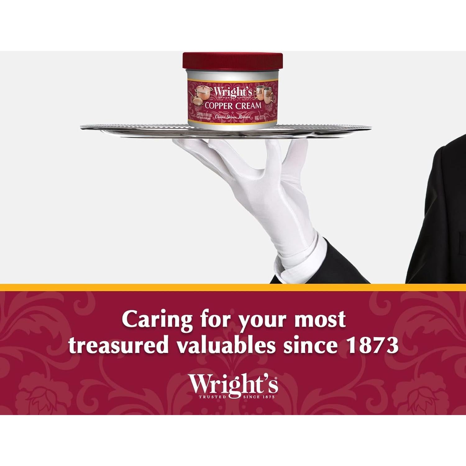 Limpiador de Crema para Cobre y Latón Wright - 226g - Sin Olor